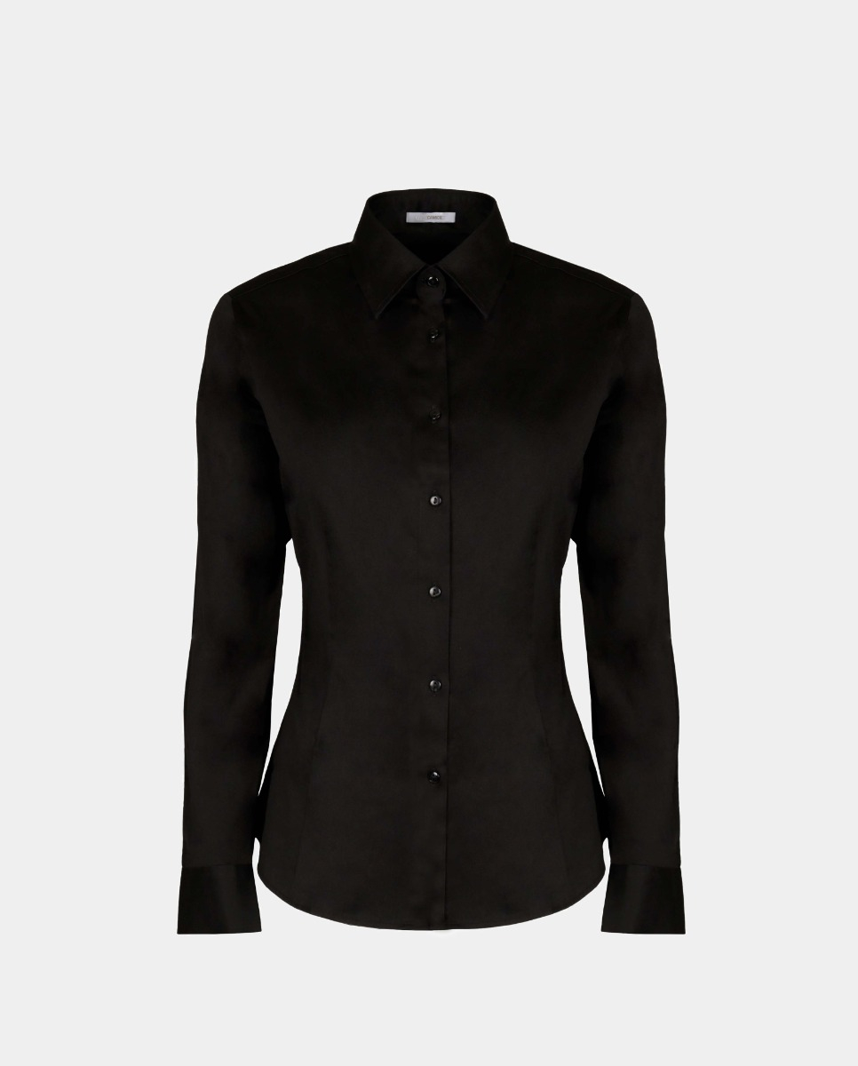 Gina black shirt - BLACK - NaraMilano