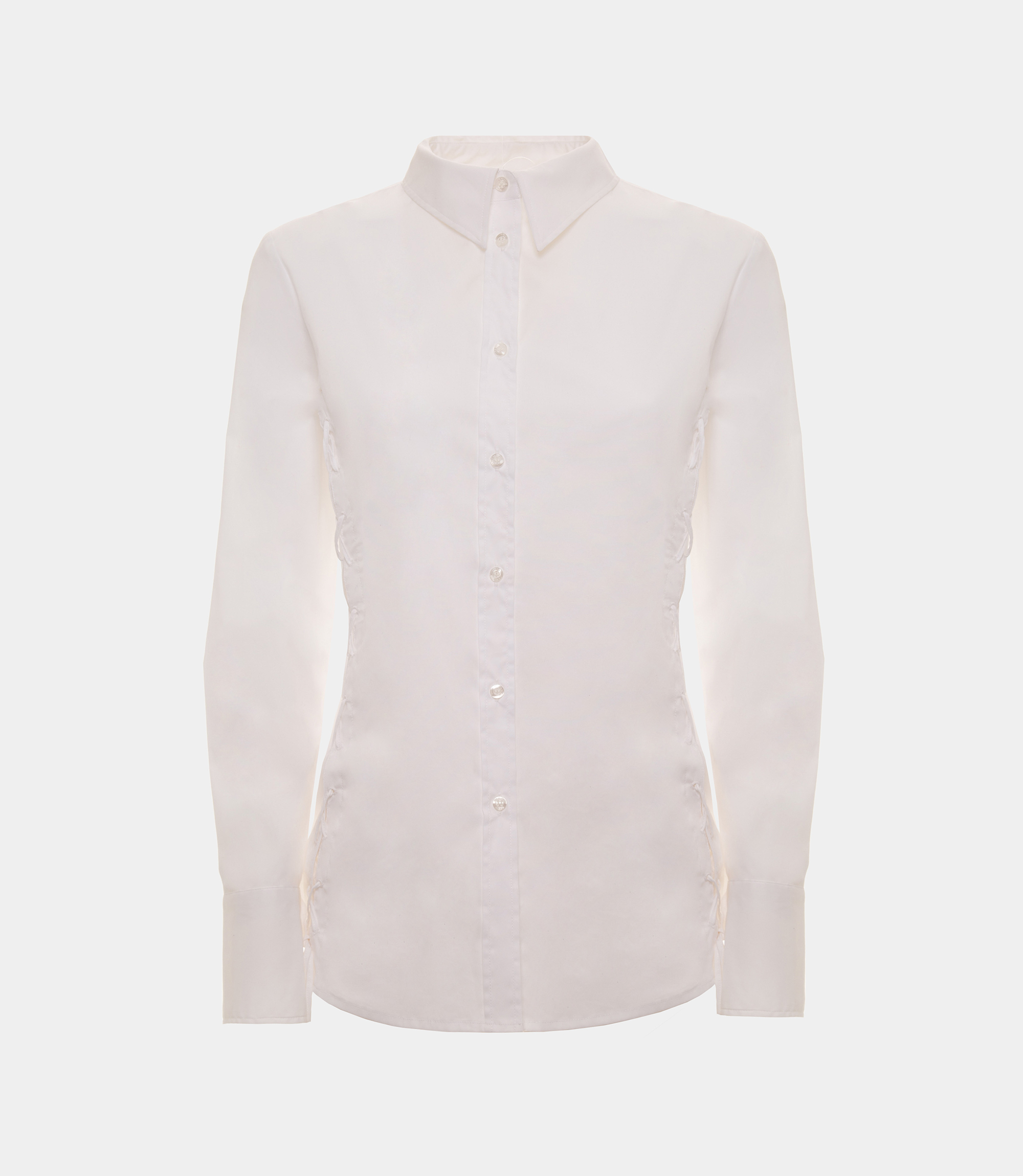 Criss cross shirt - White - NaraMilano