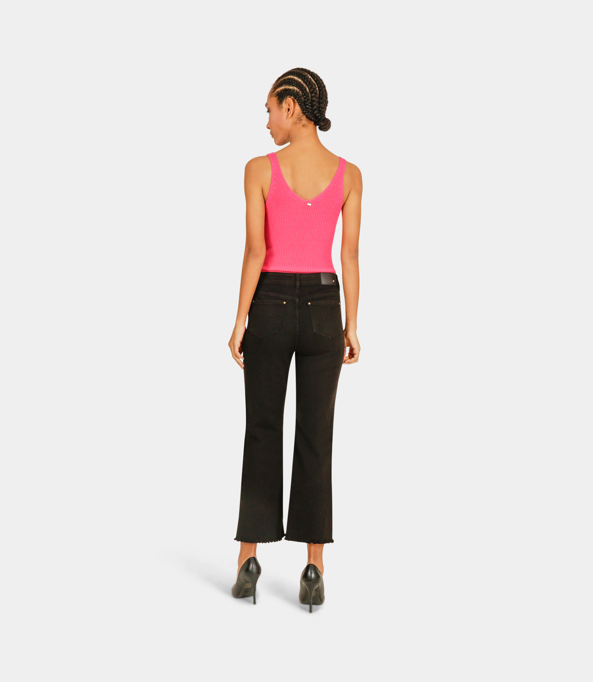 Bootcut denim - BLACK - NaraMilano