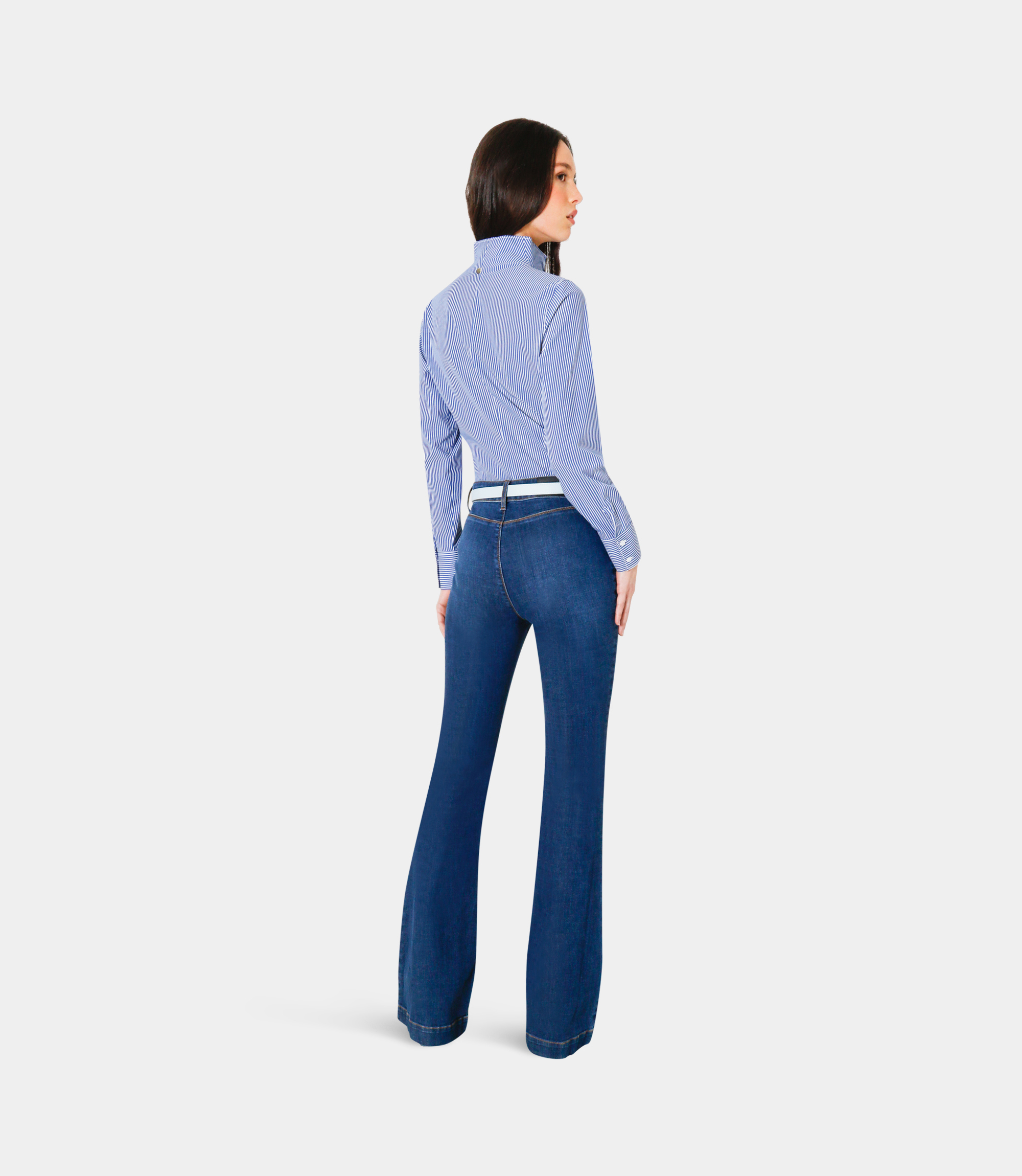 Pantalone denim bootcut - BLUE - NaraMilano
