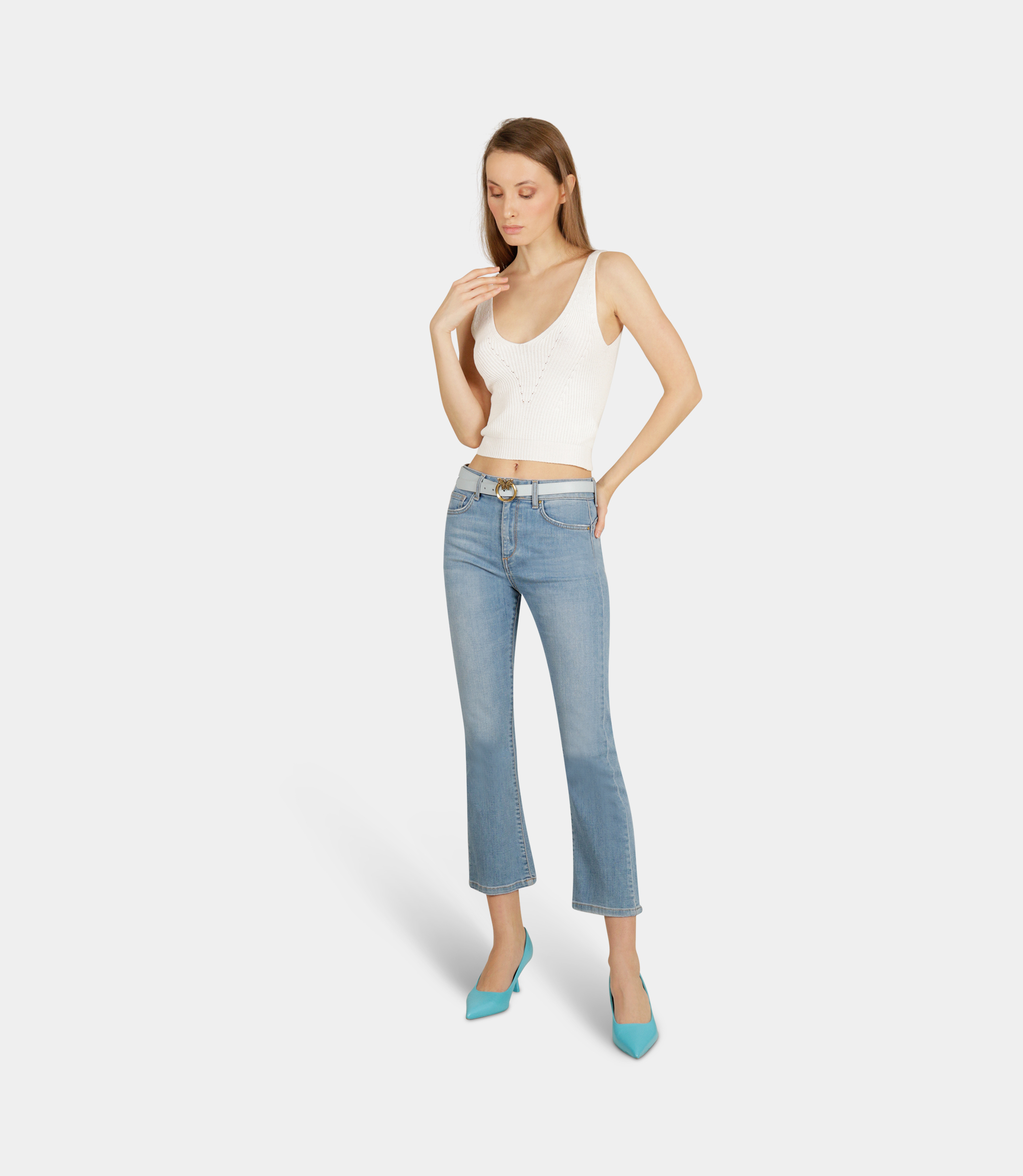 Bootcut pants - BLUE - NaraMilano
