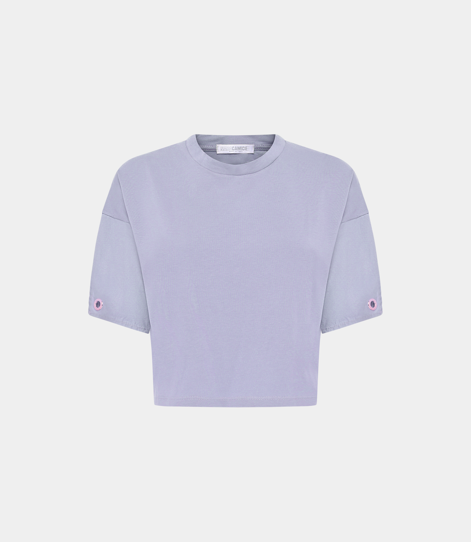 Cropped t-shirt - AZURE - NaraMilano