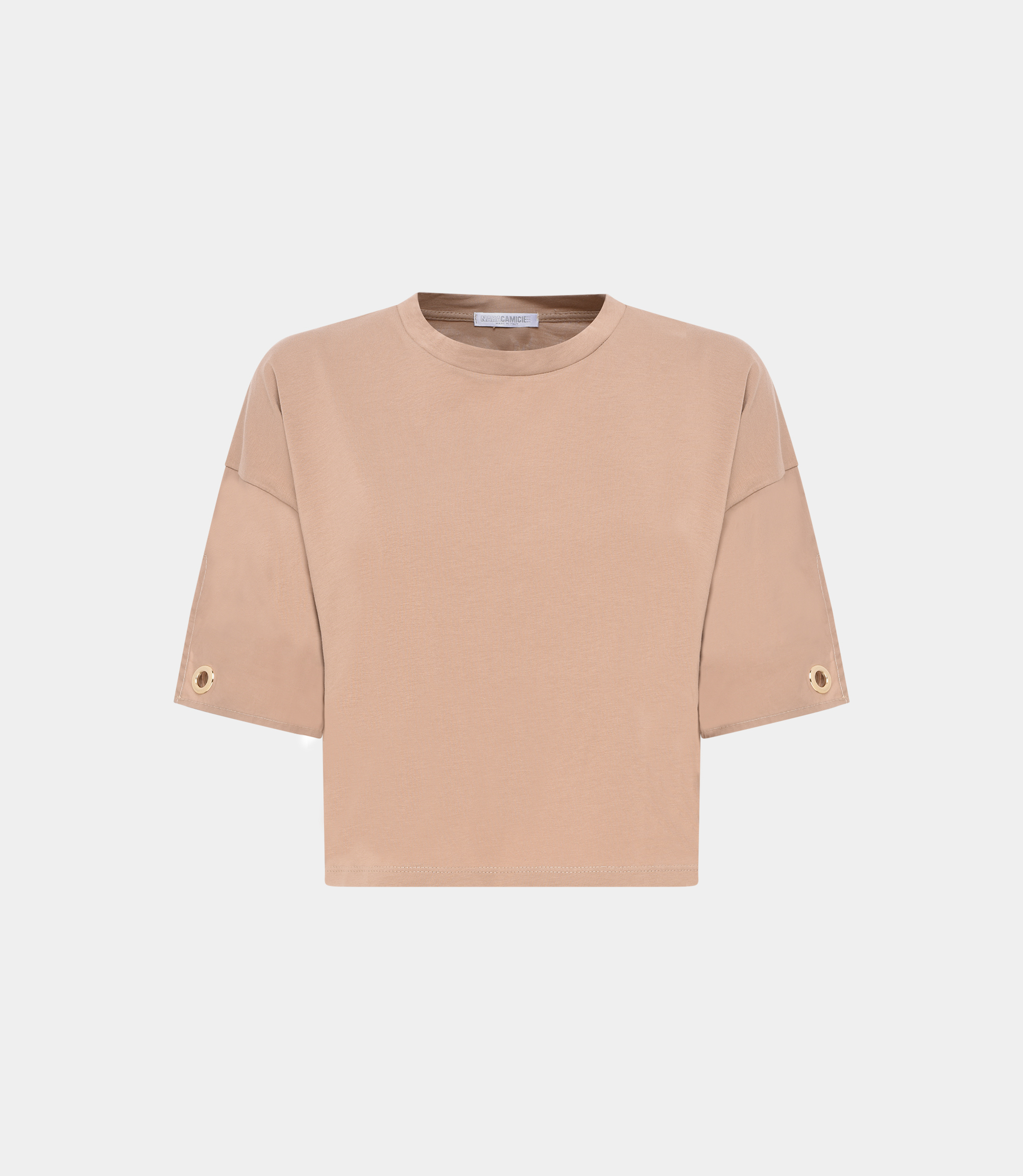 Cropped t-shirt - BROWN - NaraMilano
