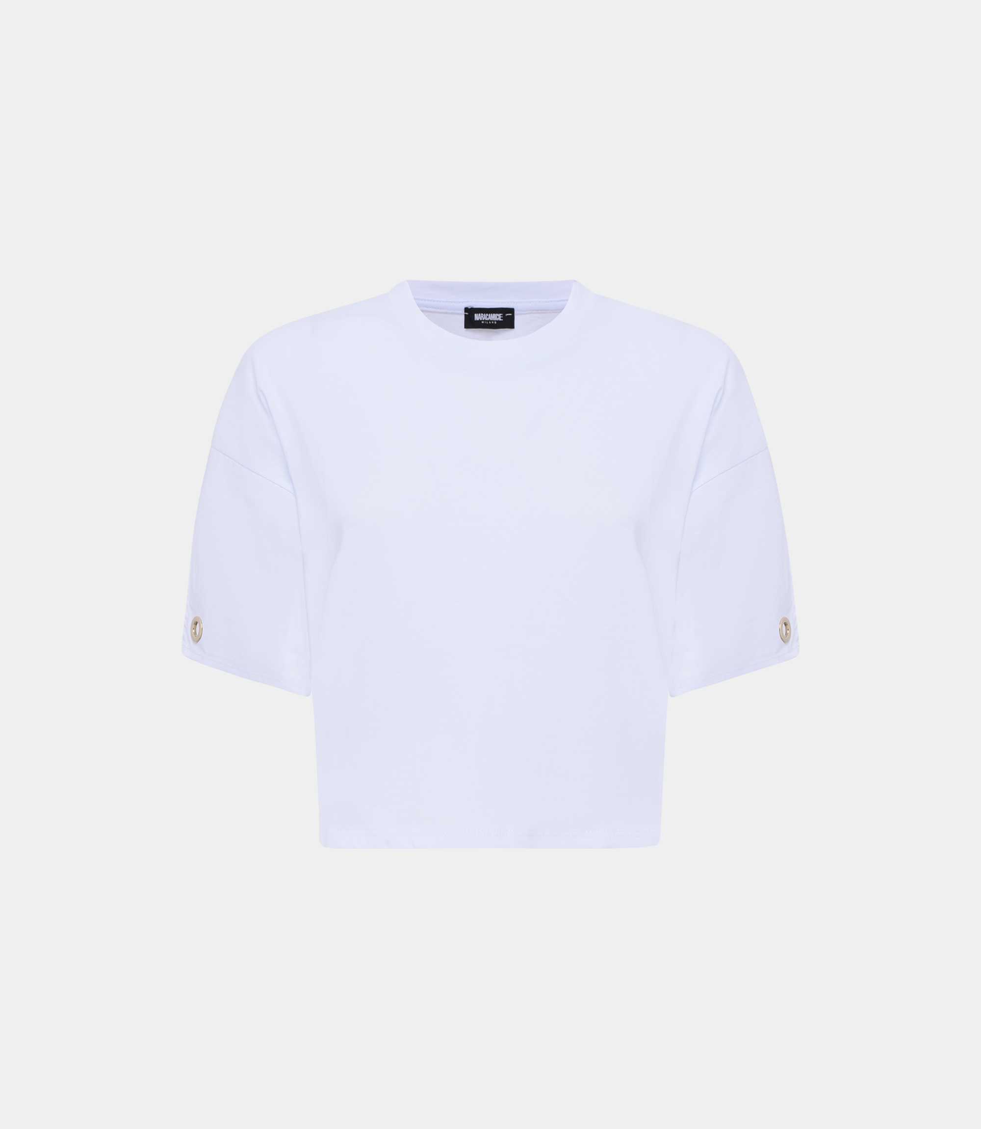 Cropped t-shirt - WHITE - NaraMilano