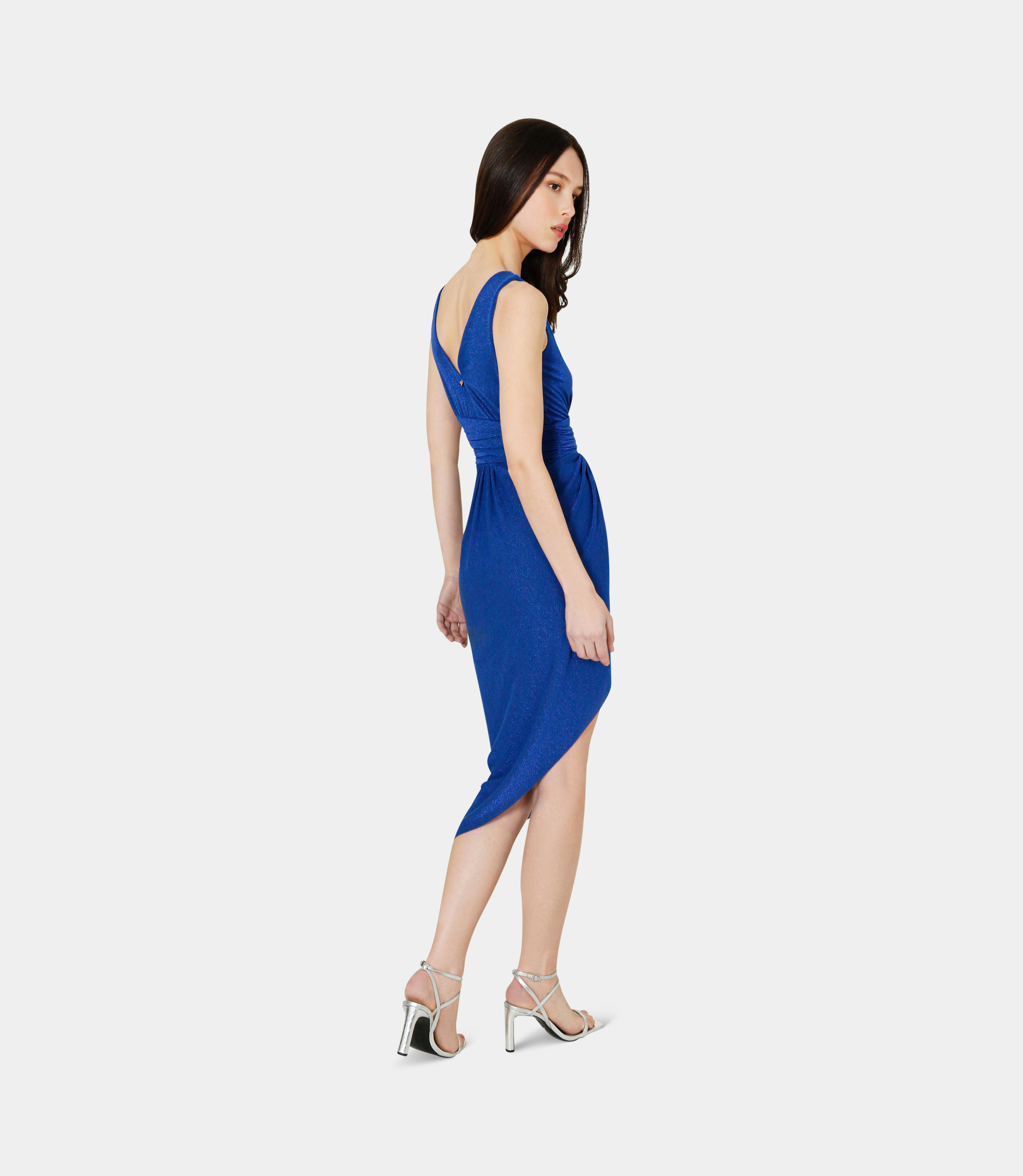 Asymmetrical long dress - BLUE - NaraMilano