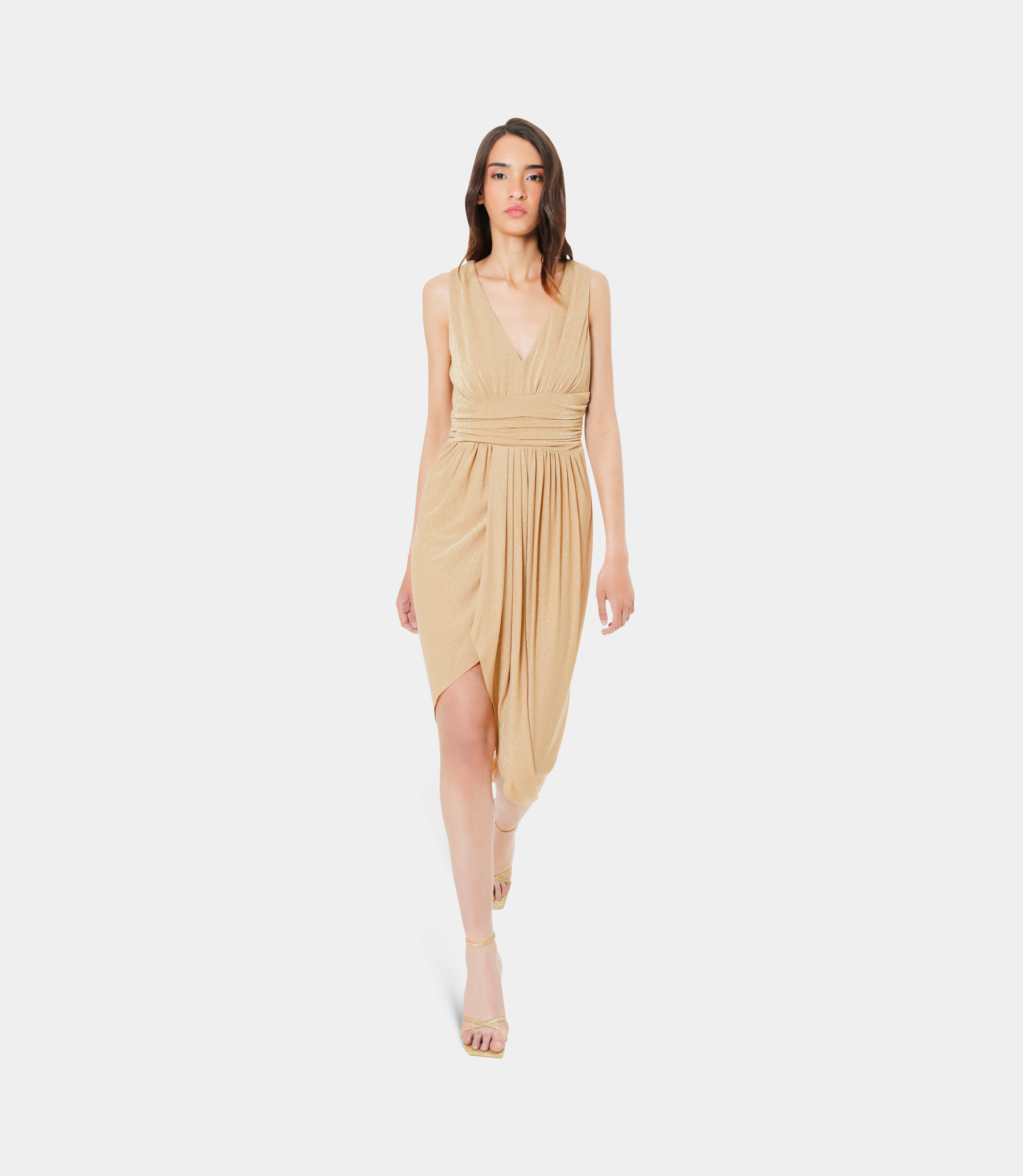 Asymmetrical long dress - YELLOW - NaraMilano