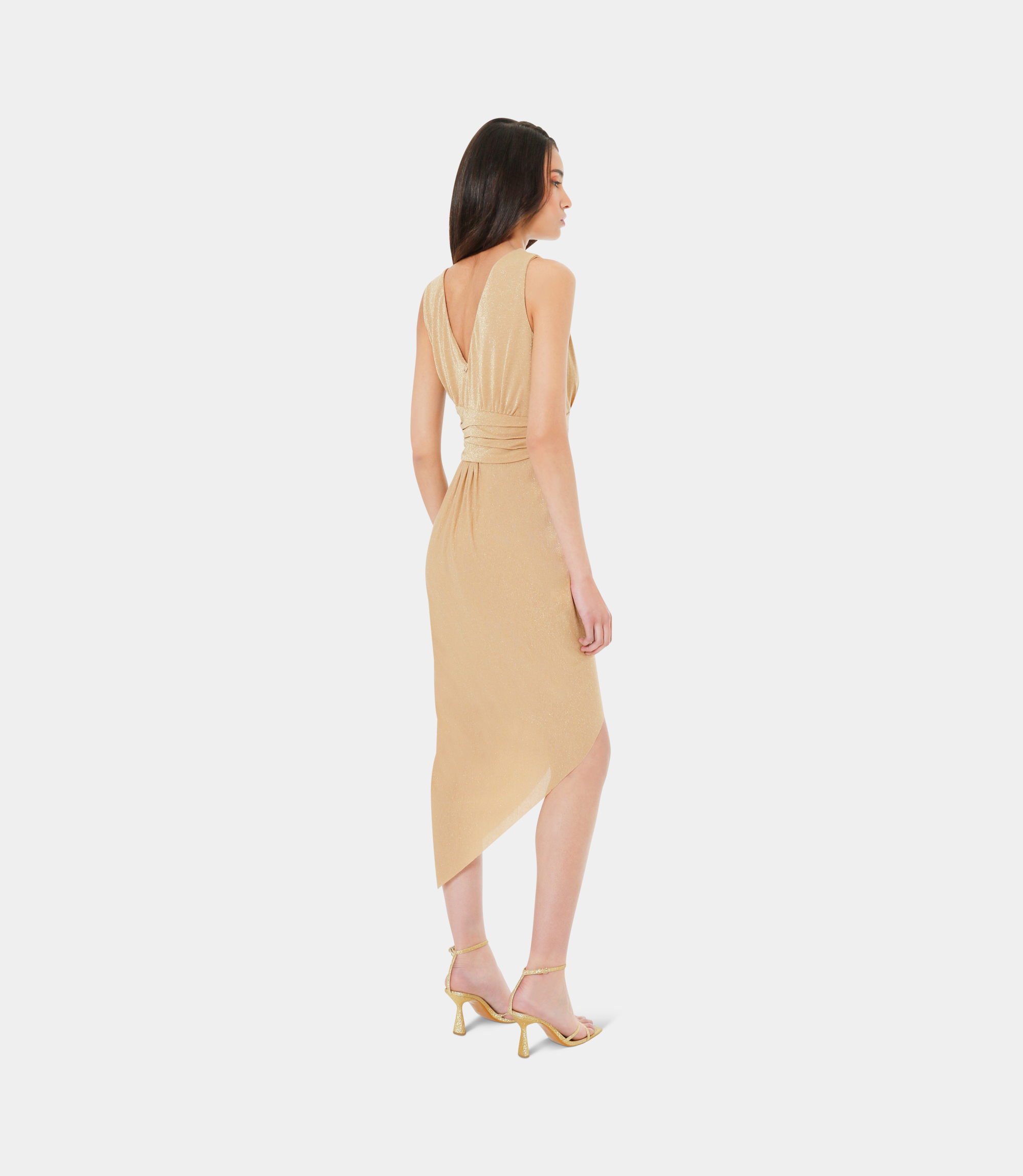 Asymmetrical long dress - YELLOW - NaraMilano