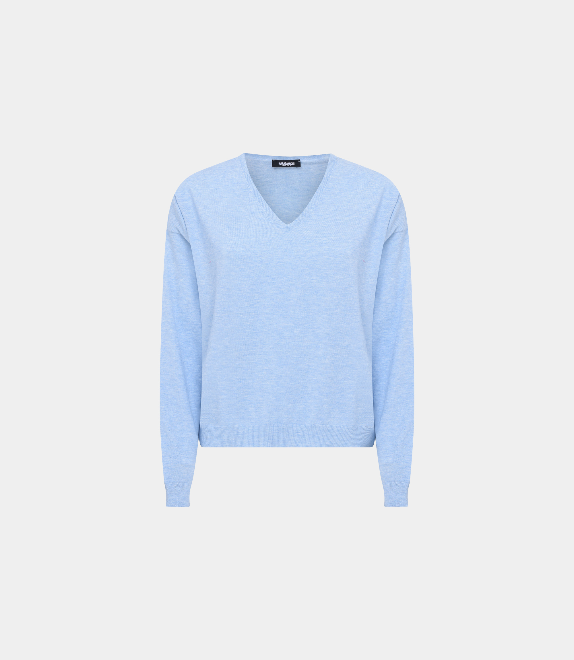 V-neck sweater - BLUE - NaraMilano