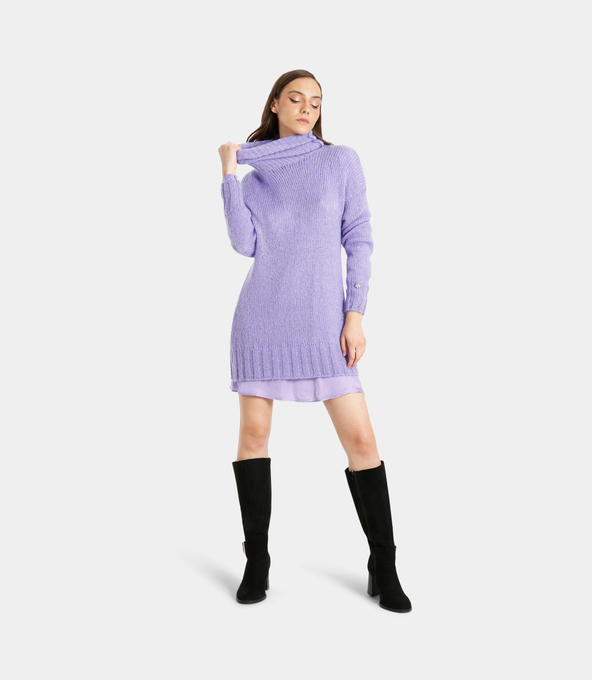 Oversize jumper - Liliac - NaraMilano