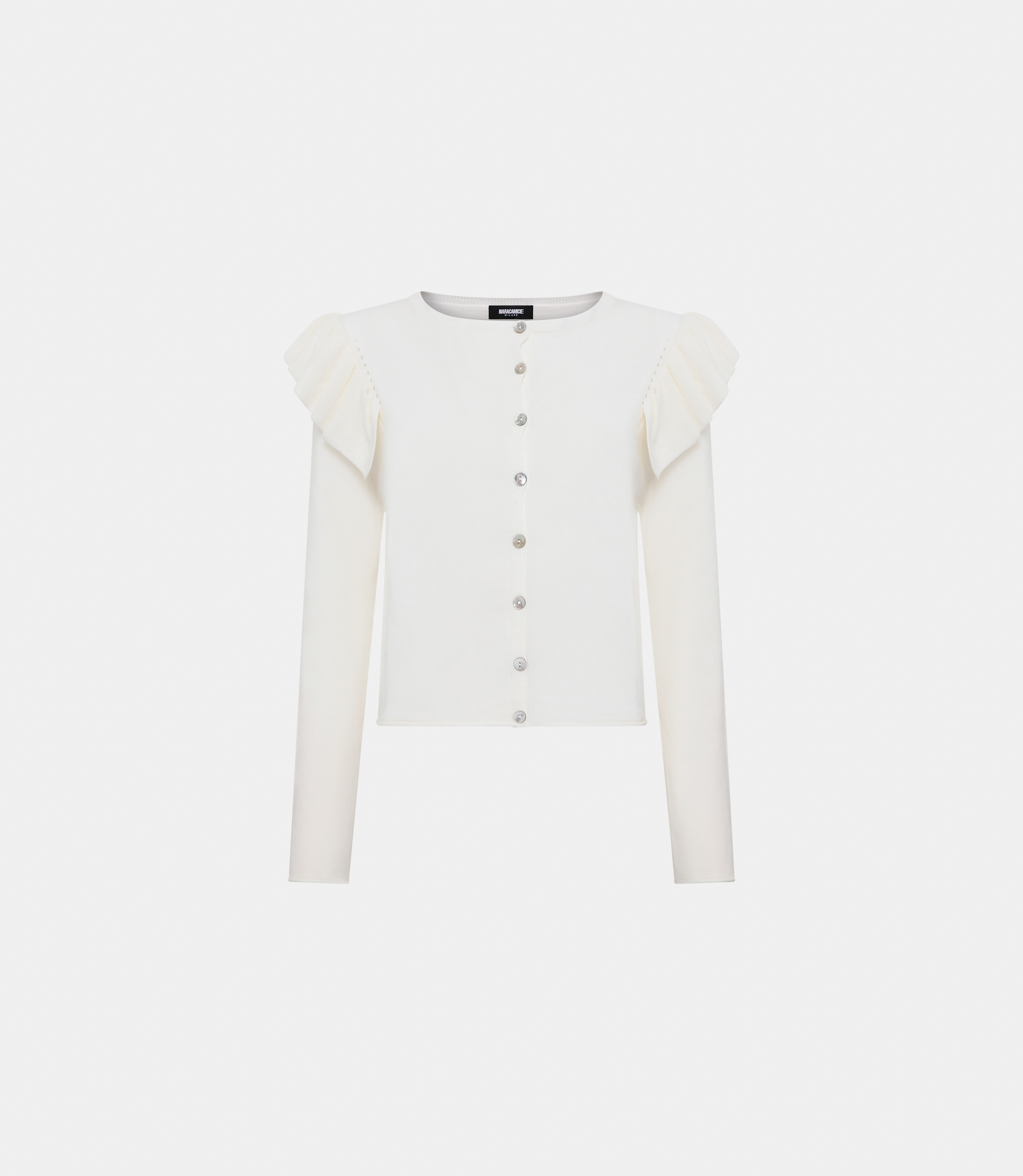 Sweater with ruffles on the shoulders - CLOTHING - NaraMilano