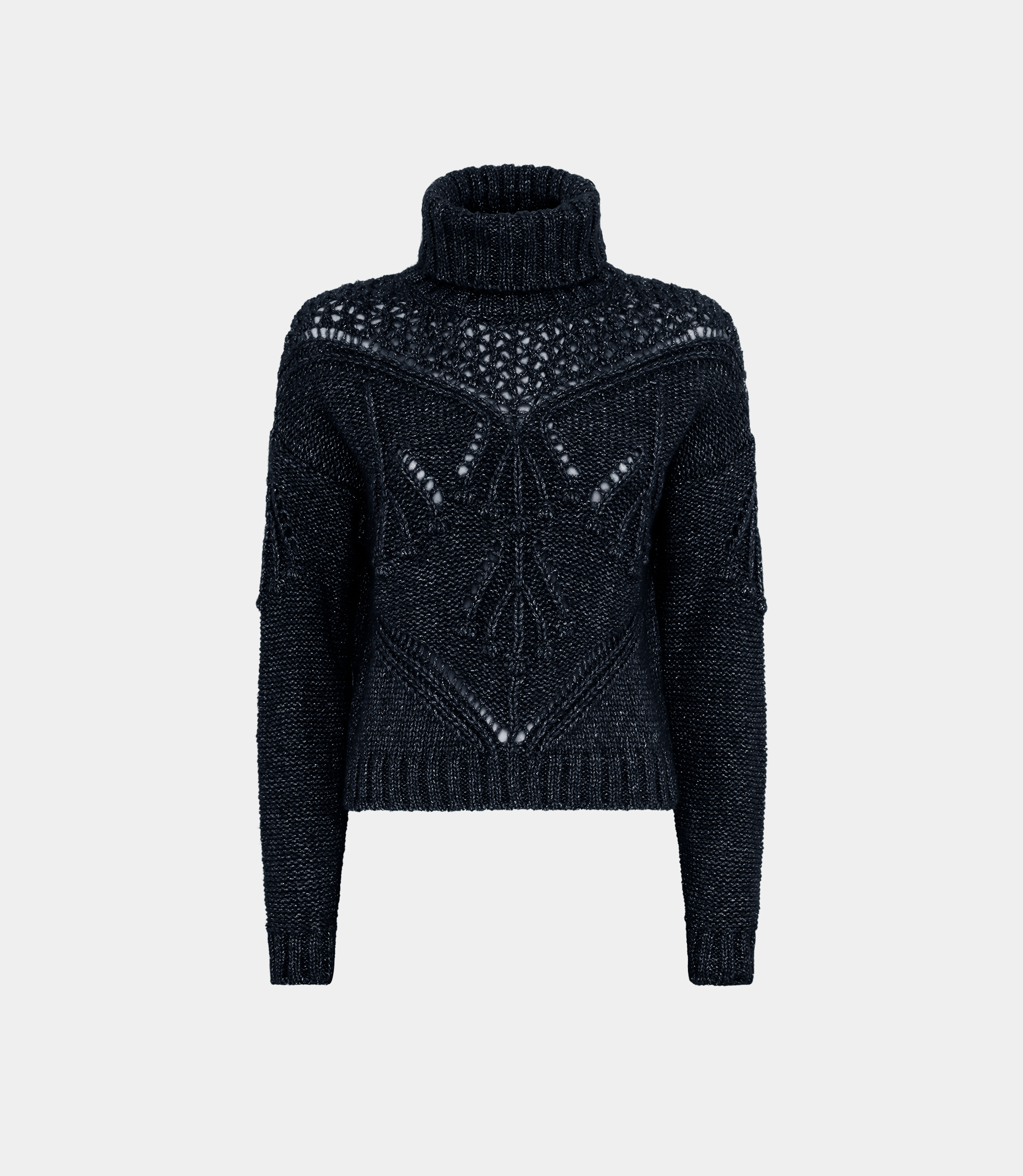 Jumper with perforated details - BLUE - NaraMilano