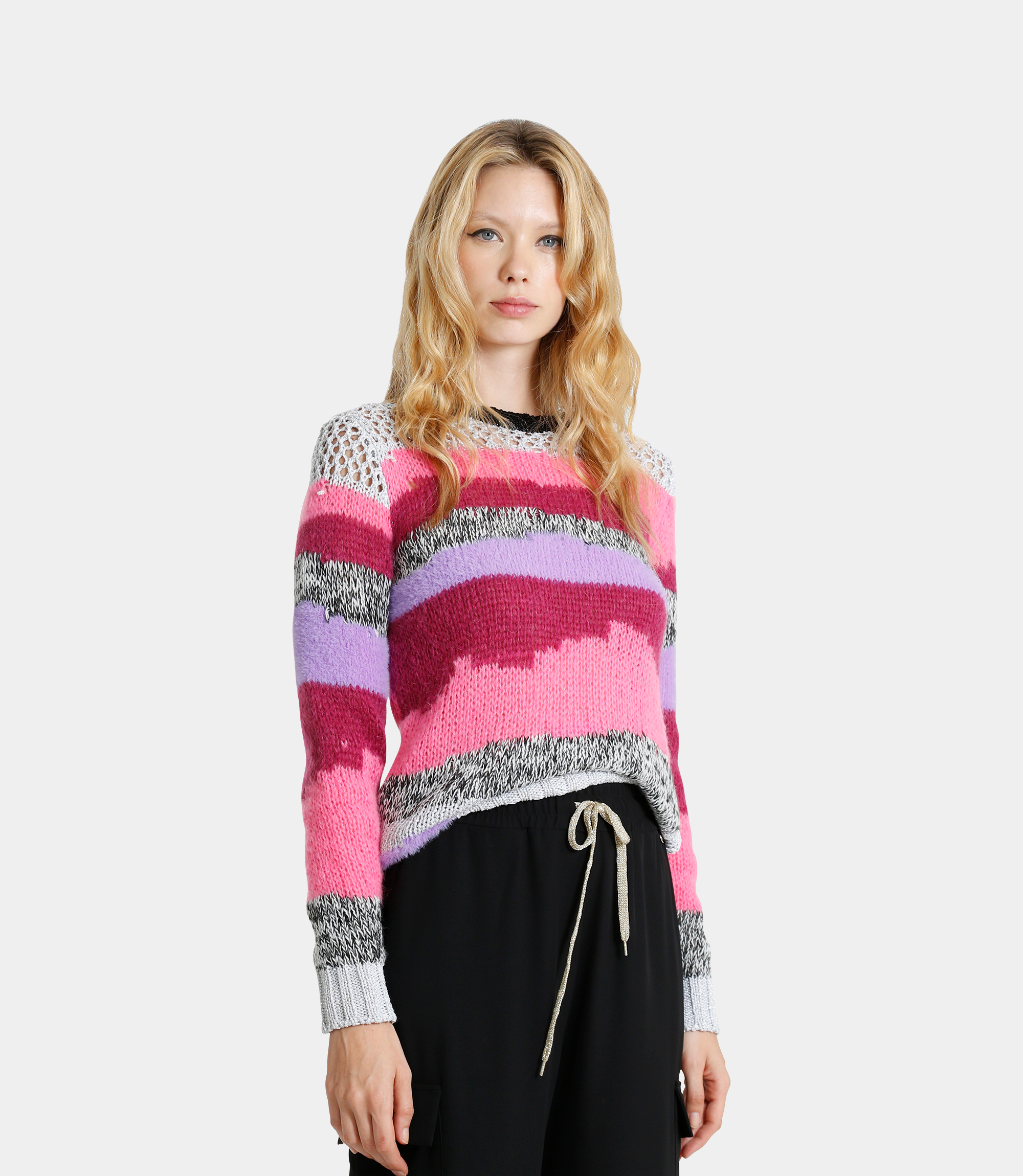 Multi-yarn sweater - Printed - NaraMilano