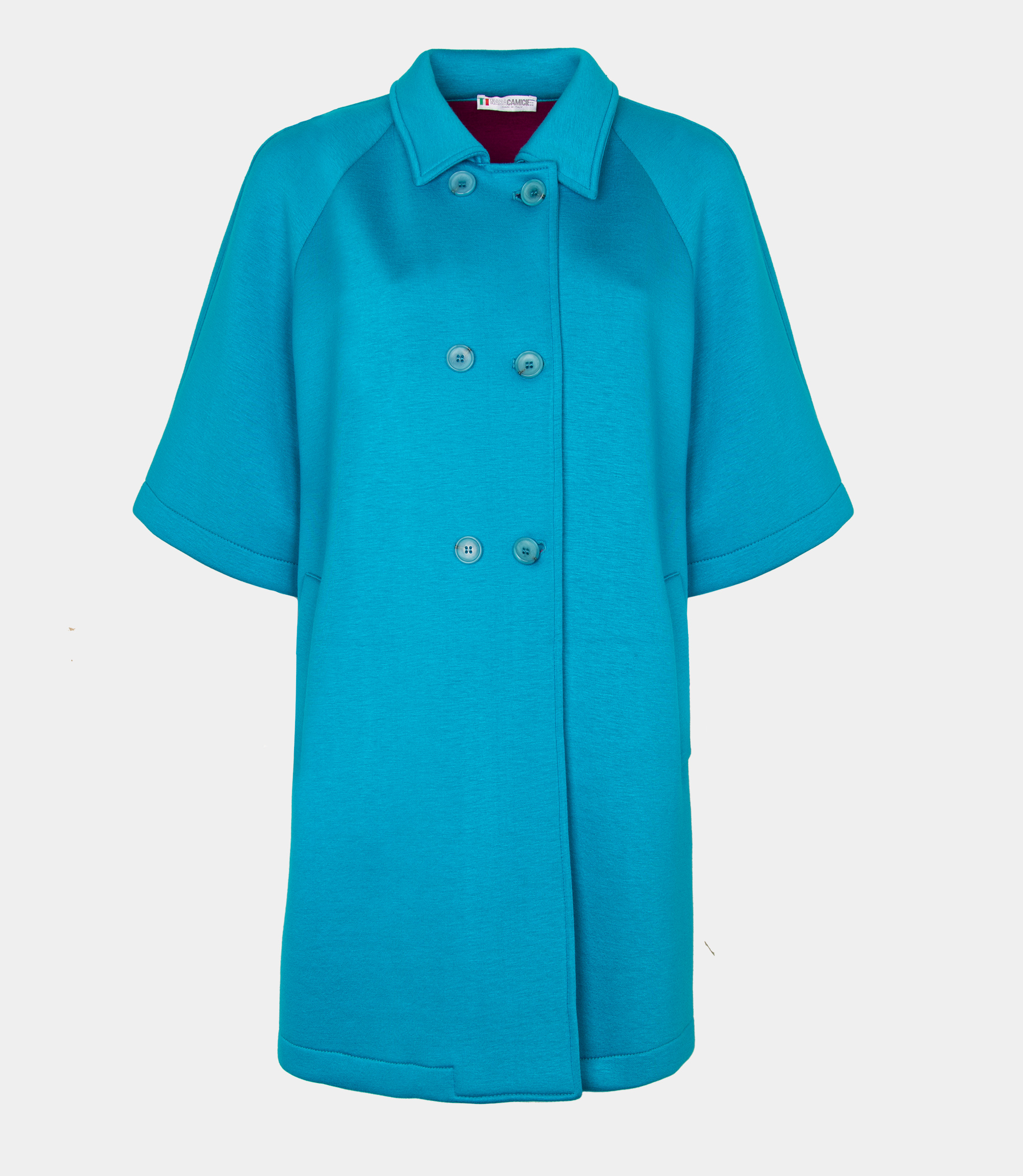 Coat with wide sleeve - GREEN - NaraMilano