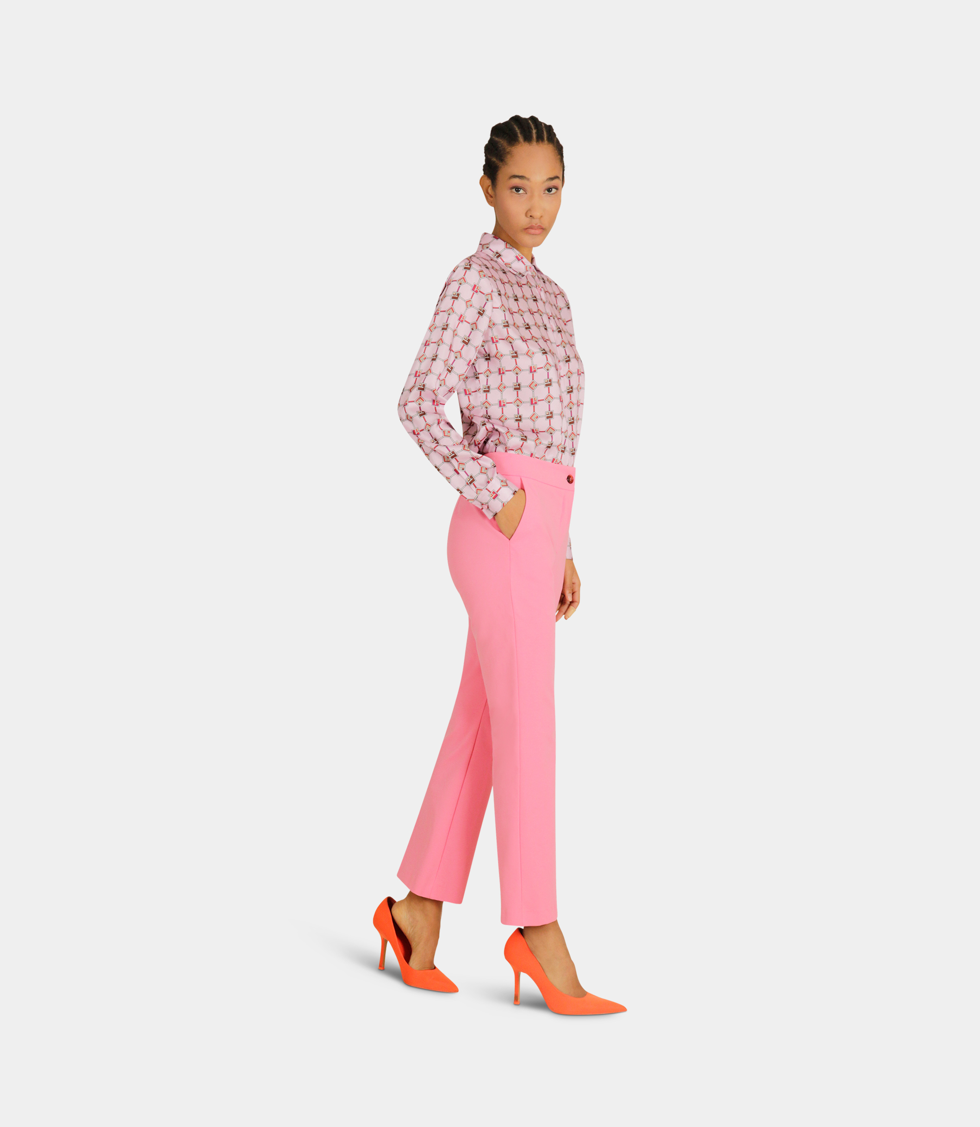 Bootcut pants - PINK - NaraMilano