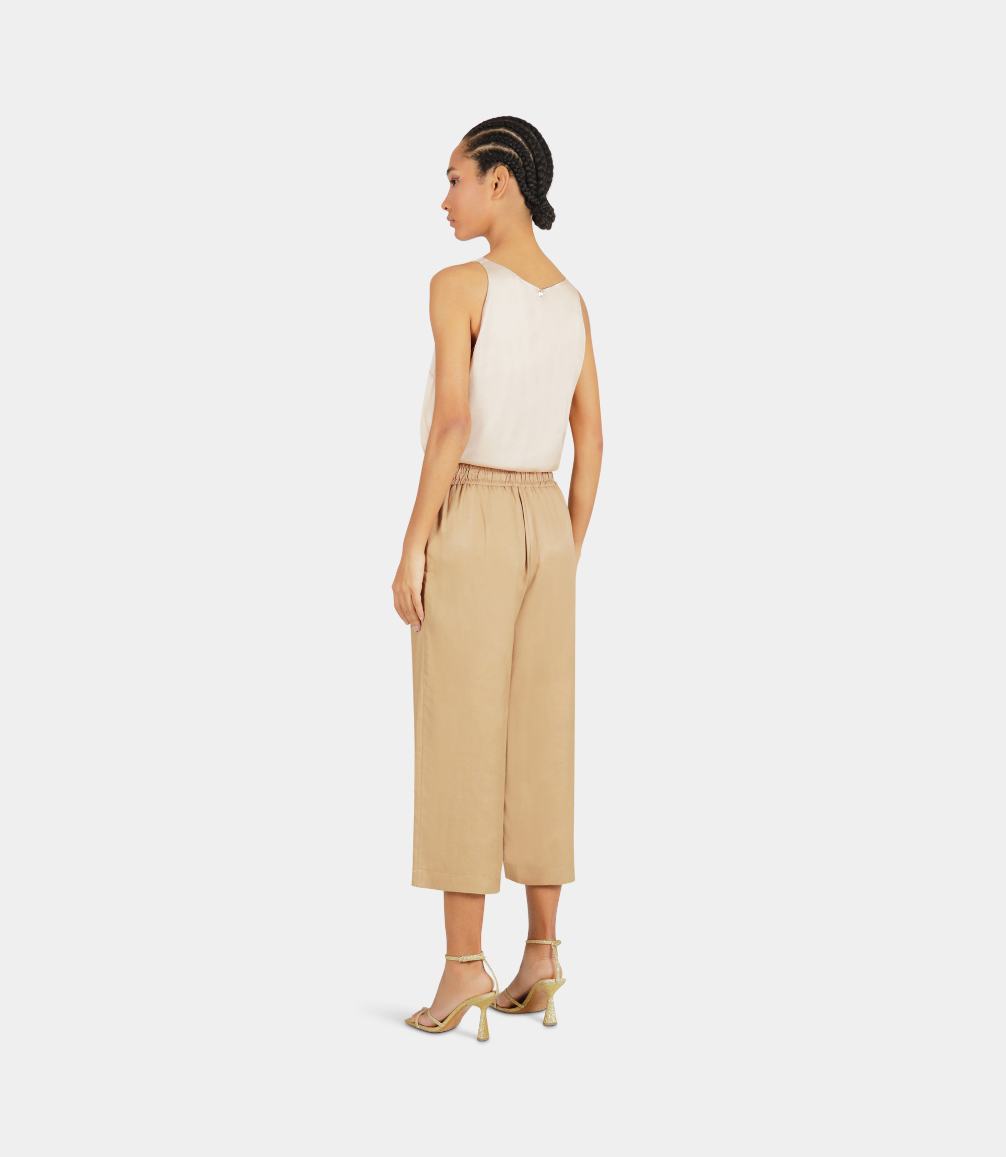 Belted midi skirt - BROWN - NaraMilano