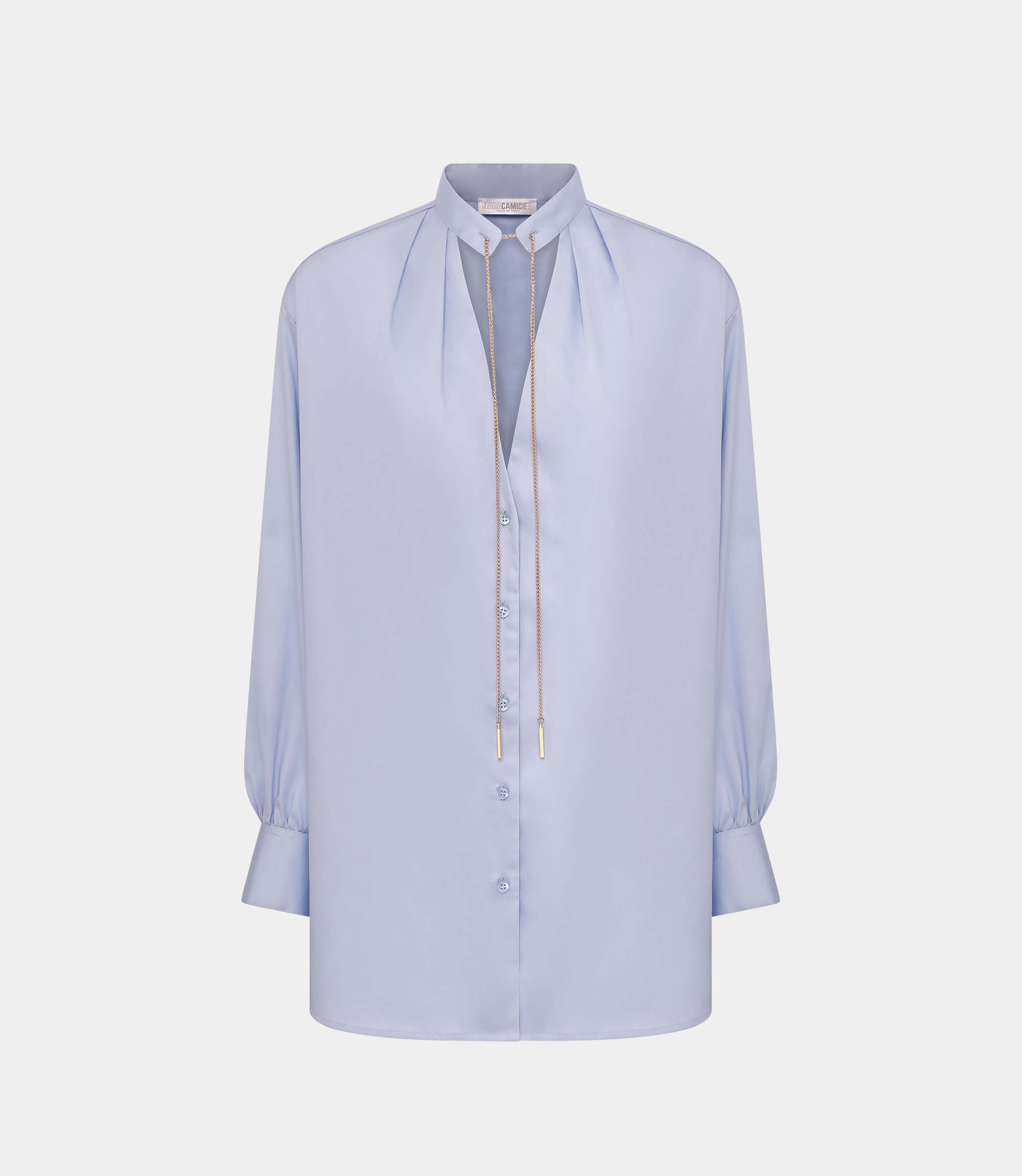 Over Korean shirt - AZURE - NaraMilano