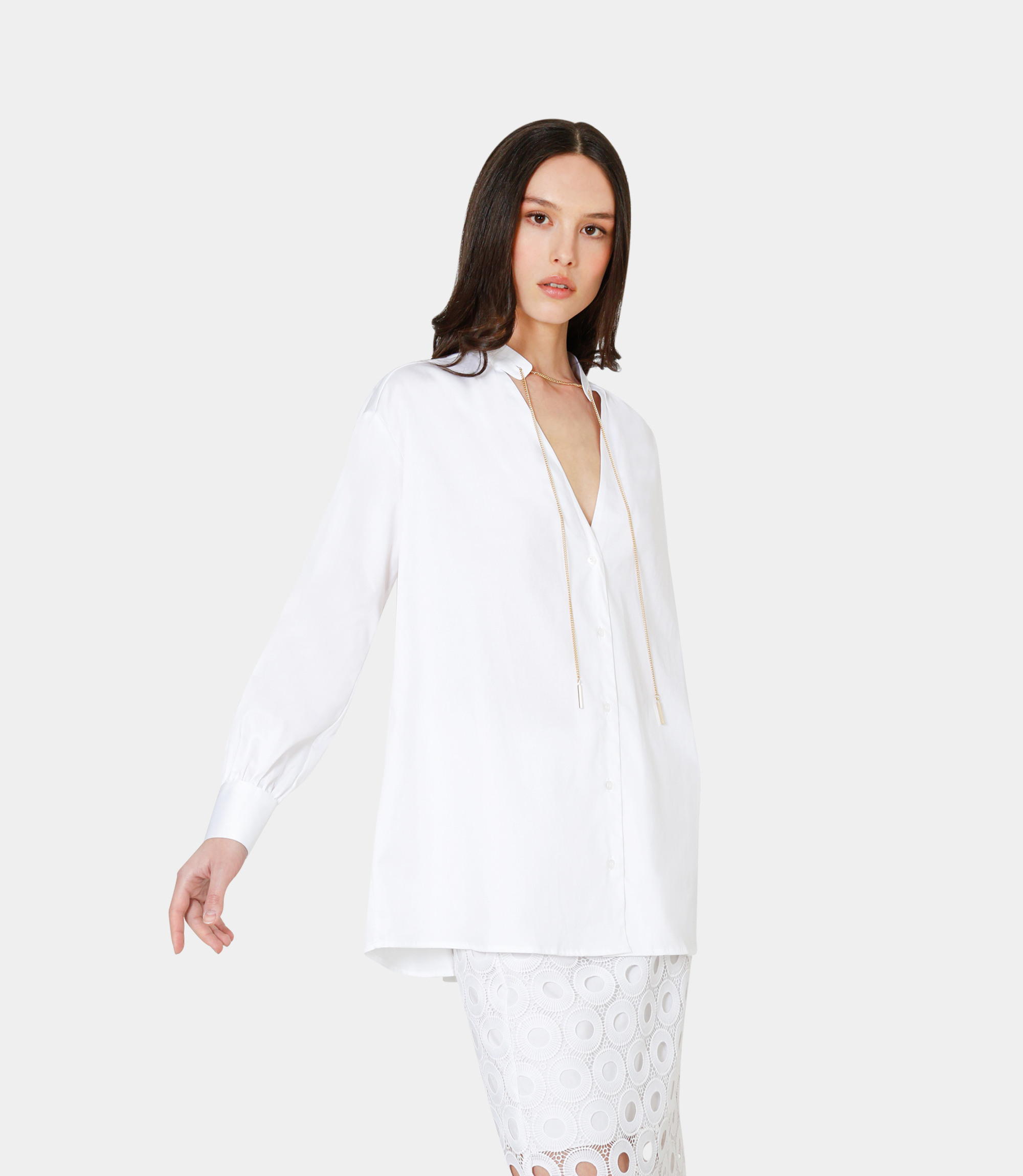 Over Korean shirt - WHITE - NaraMilano