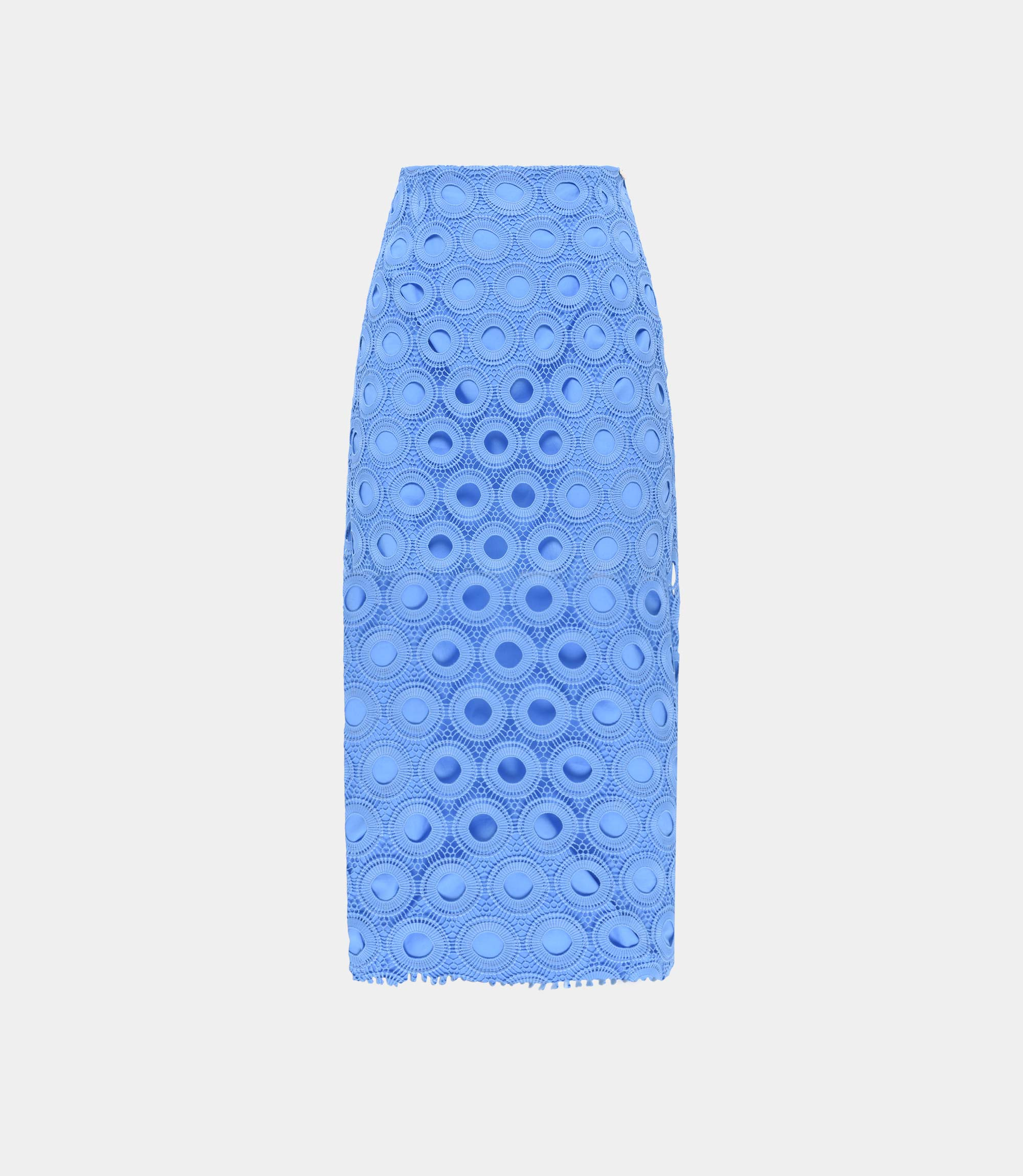 Lace midi skirt - BLUE - NaraMilano