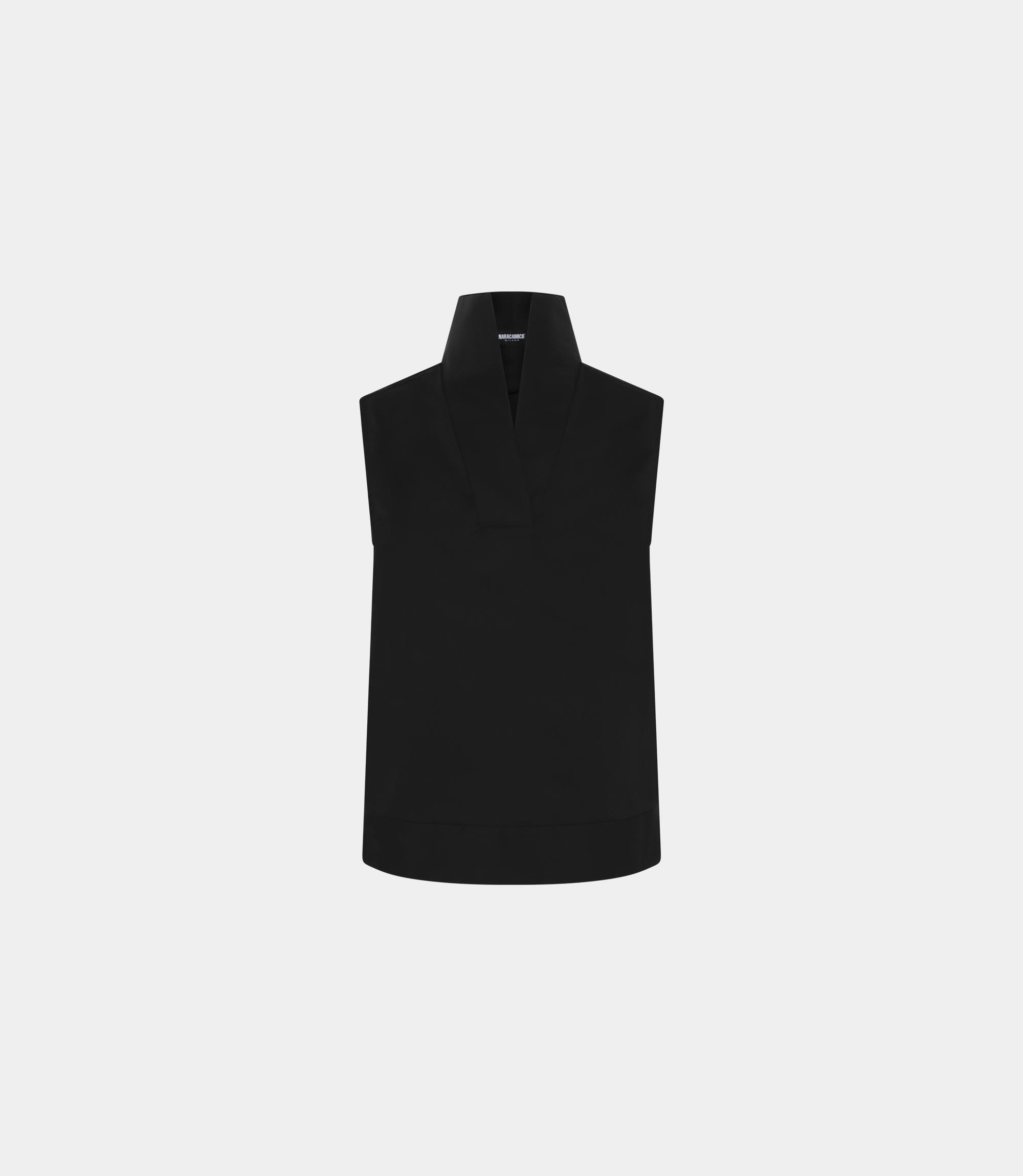 Sleeveless shirt - BLACK - NaraMilano