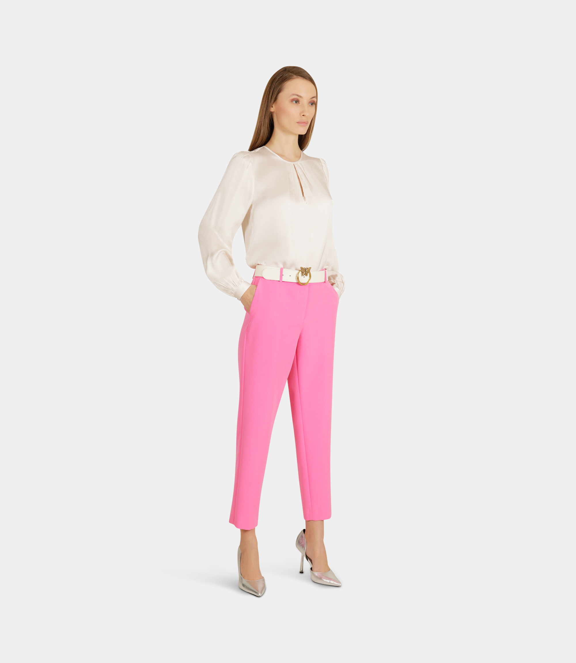 Blusa con maniche a palloncino - WHITE - NaraMilano