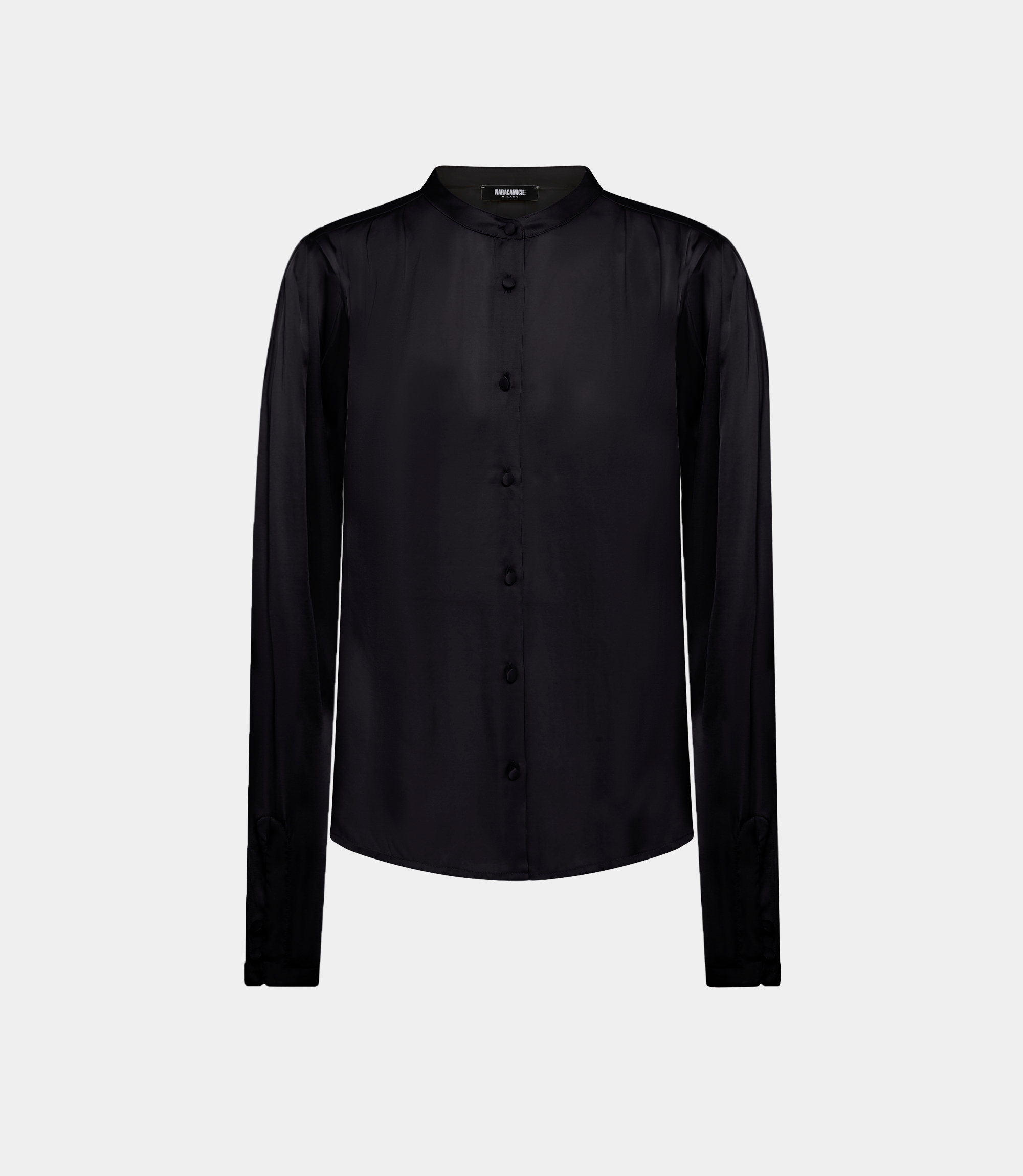 Blouse with wide sleeves - BLACK - NaraMilano