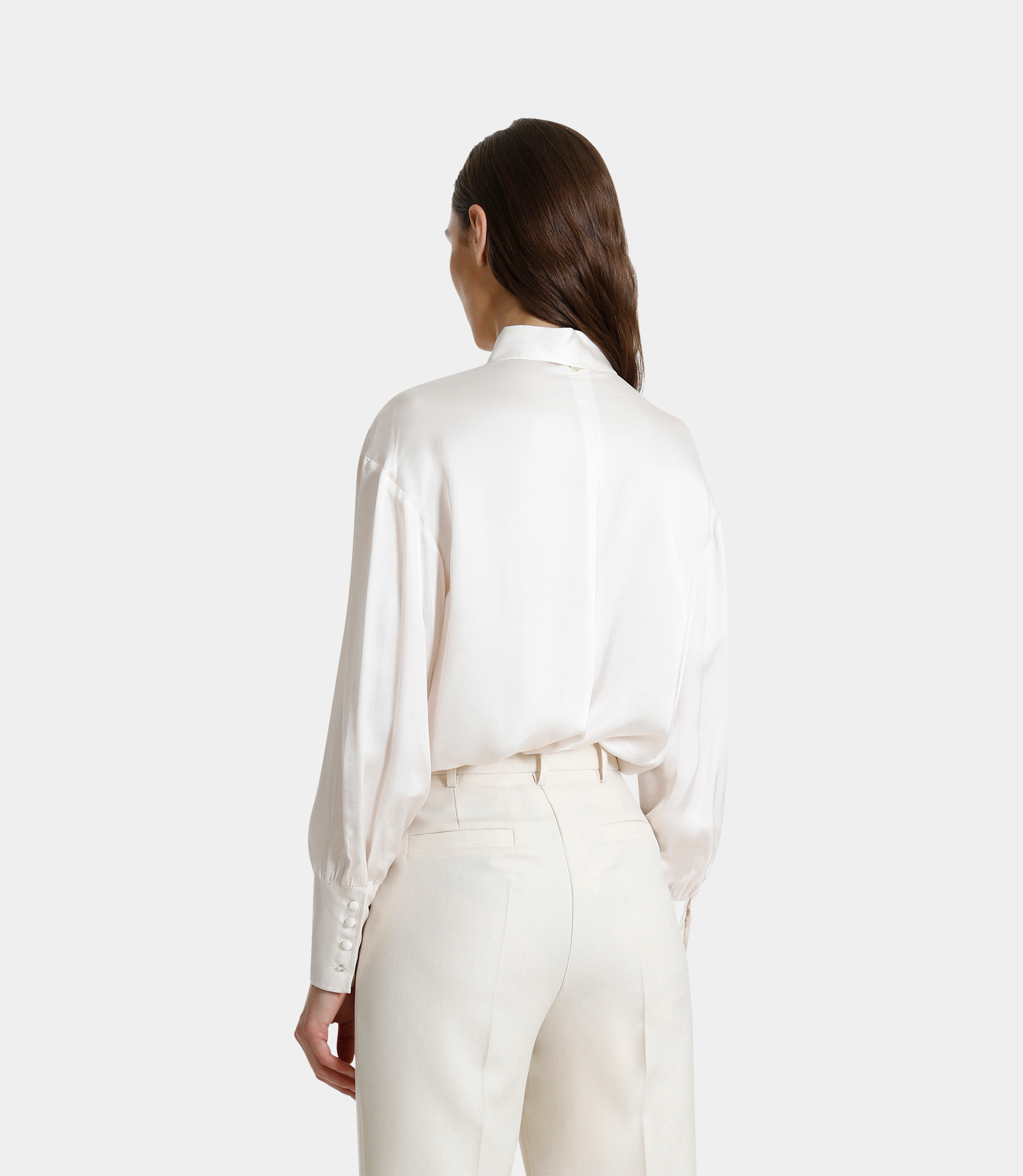 Oversized viscose shirt - YELLOW - NaraMilano