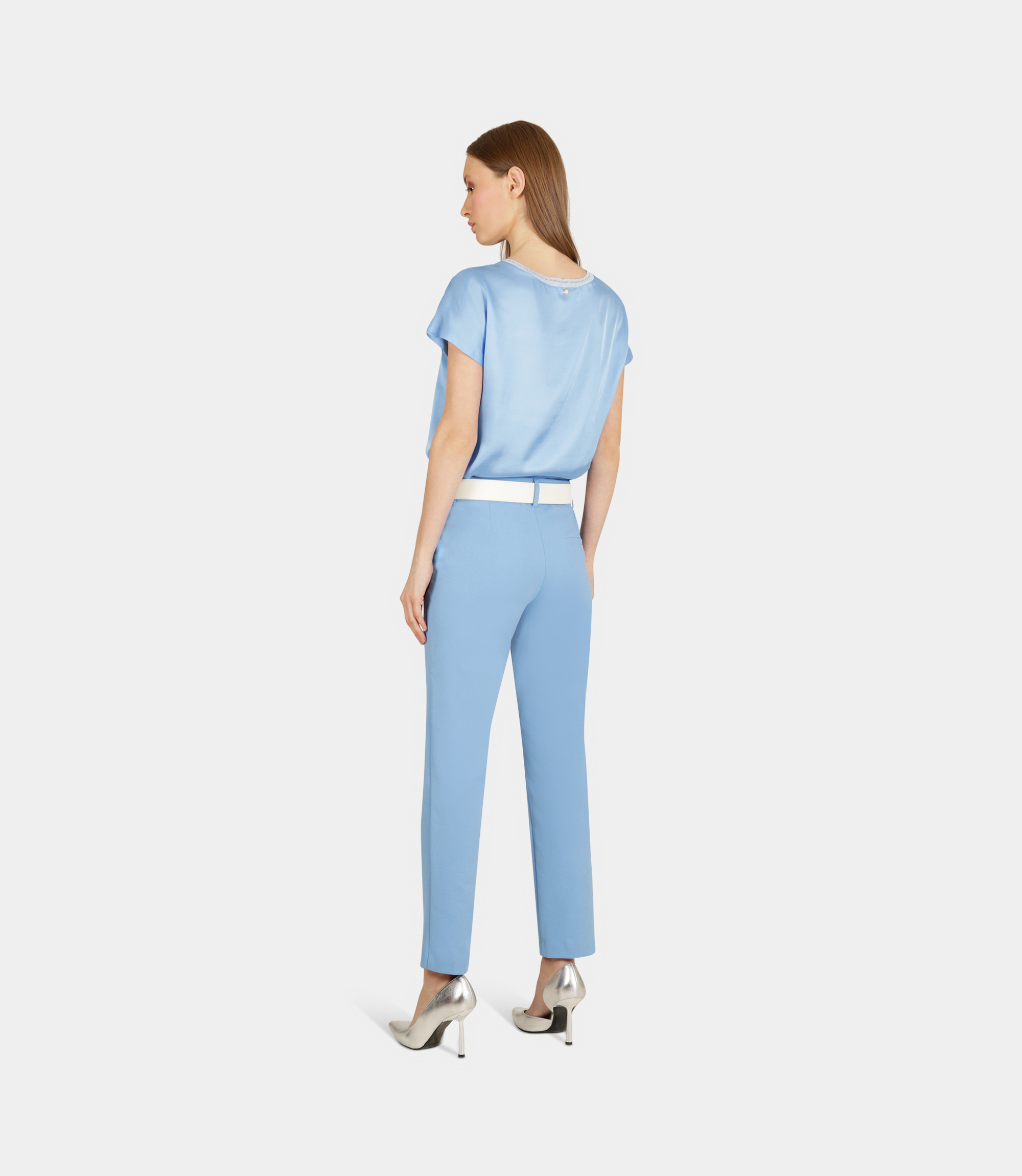 Short sleeve blouse - BLUE - NaraMilano