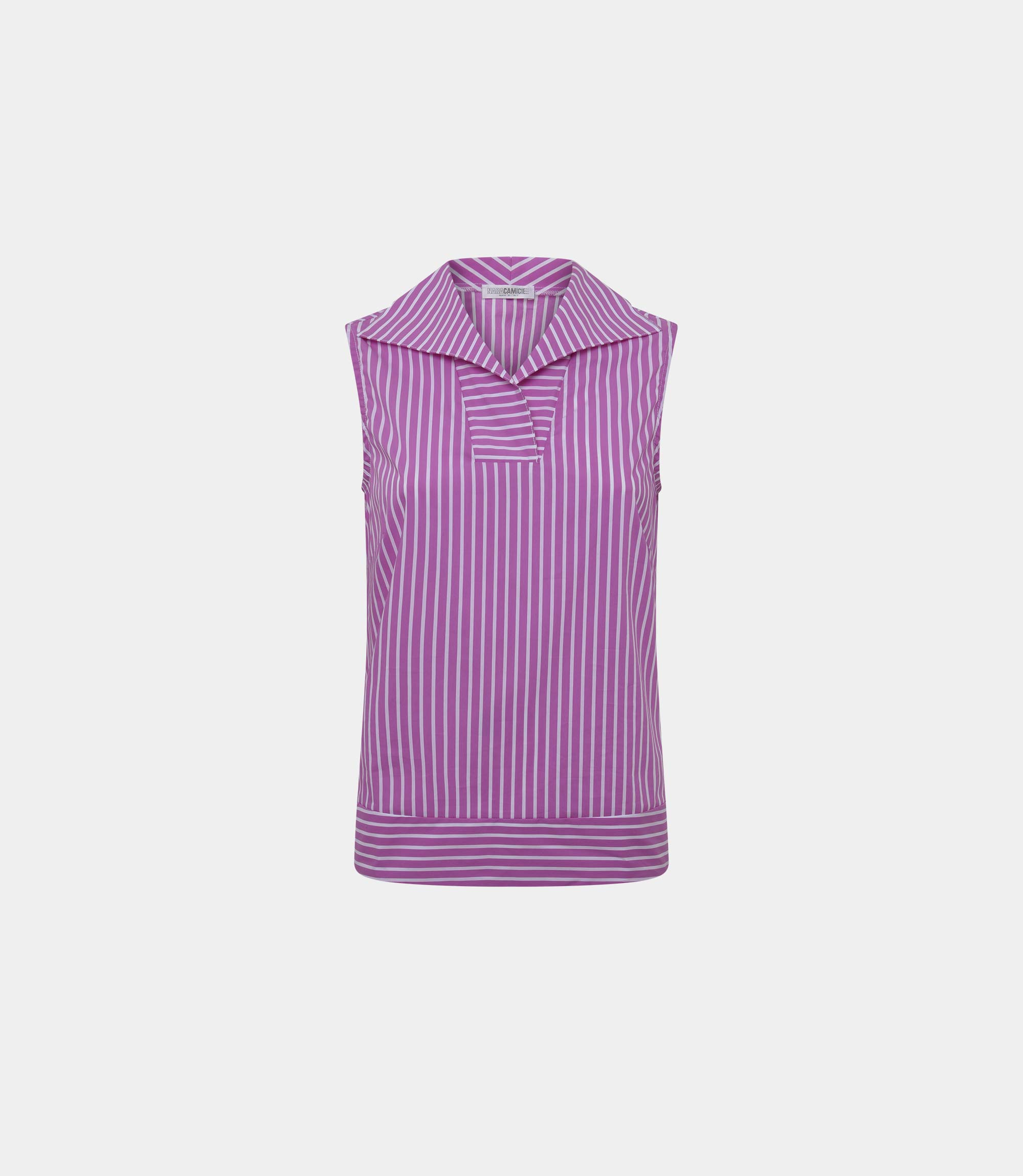 Sleeveless striped shirt - Printed - NaraMilano