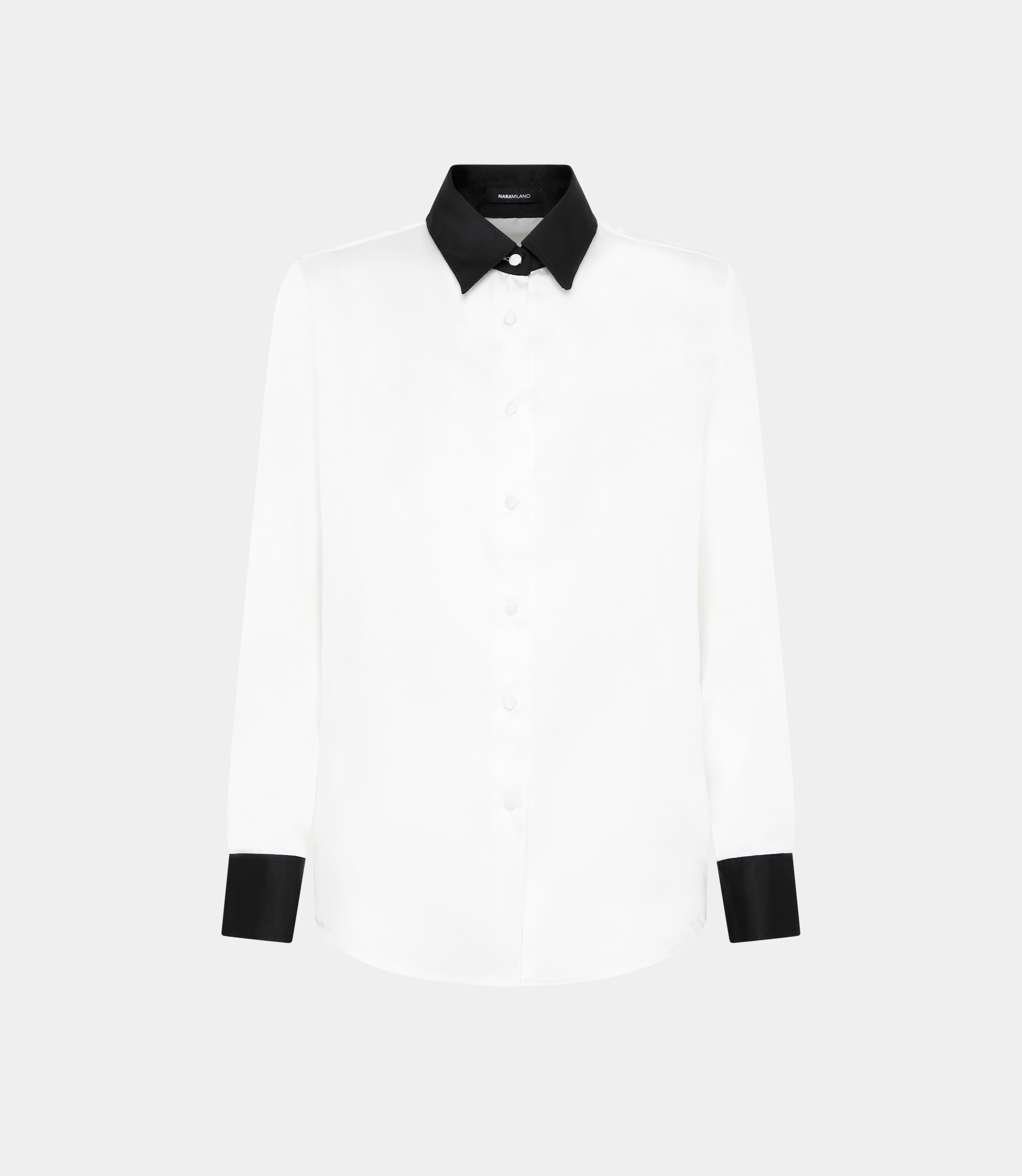 Poly-twill shirt - WHITE - NaraMilano