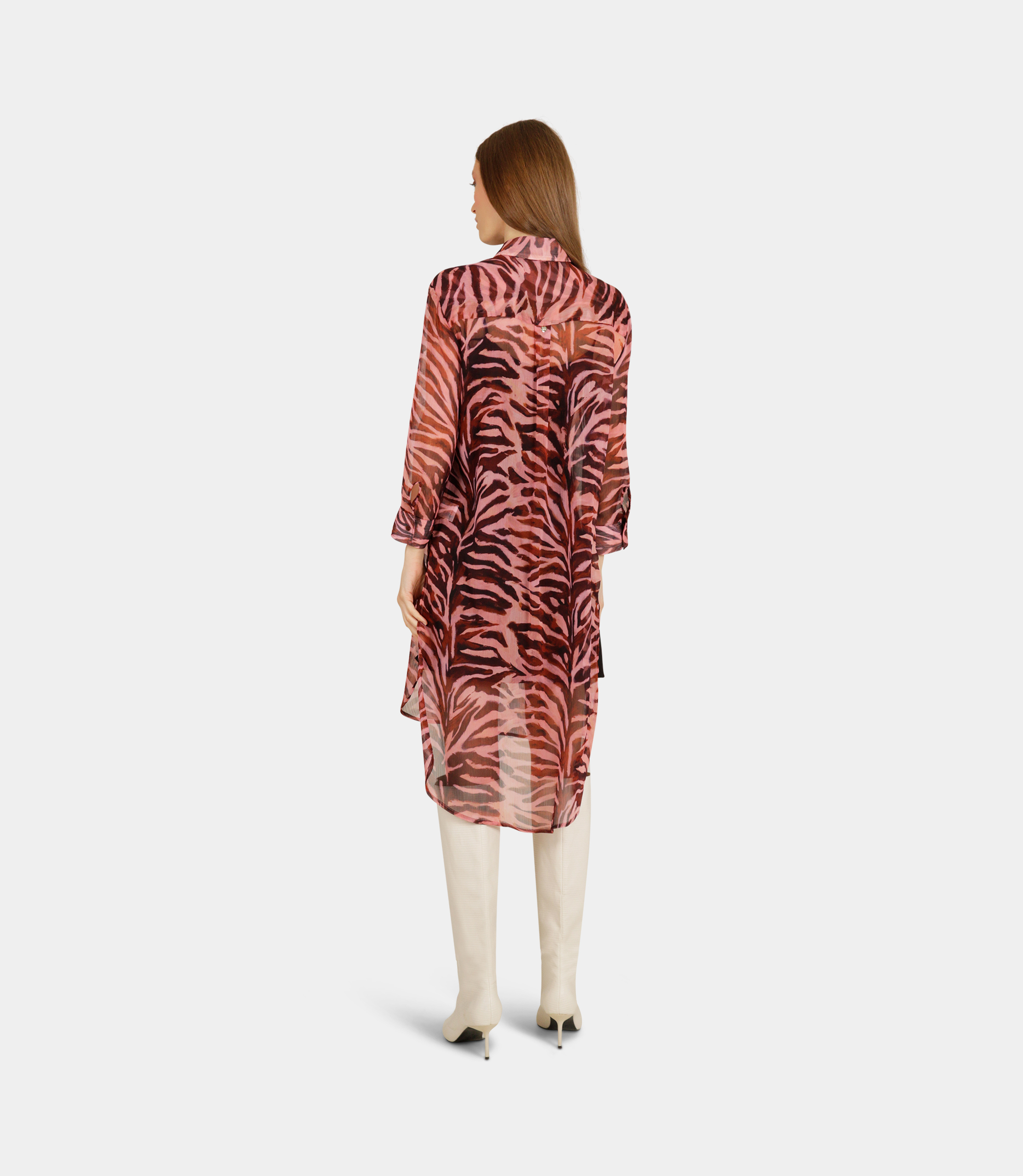 Midi dress with tail - Printed - NaraMilano