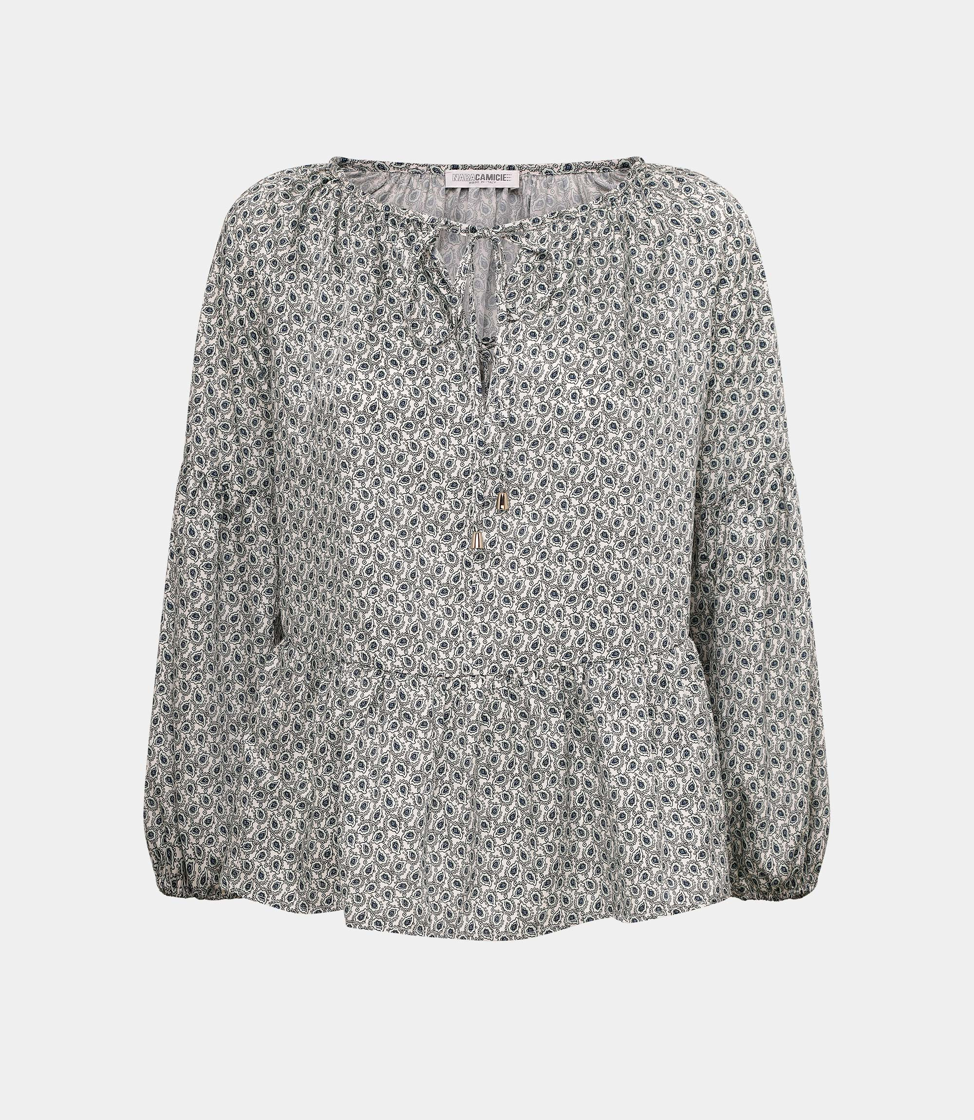 Cropped blouse with ruffles - SHIRT - NaraMilano