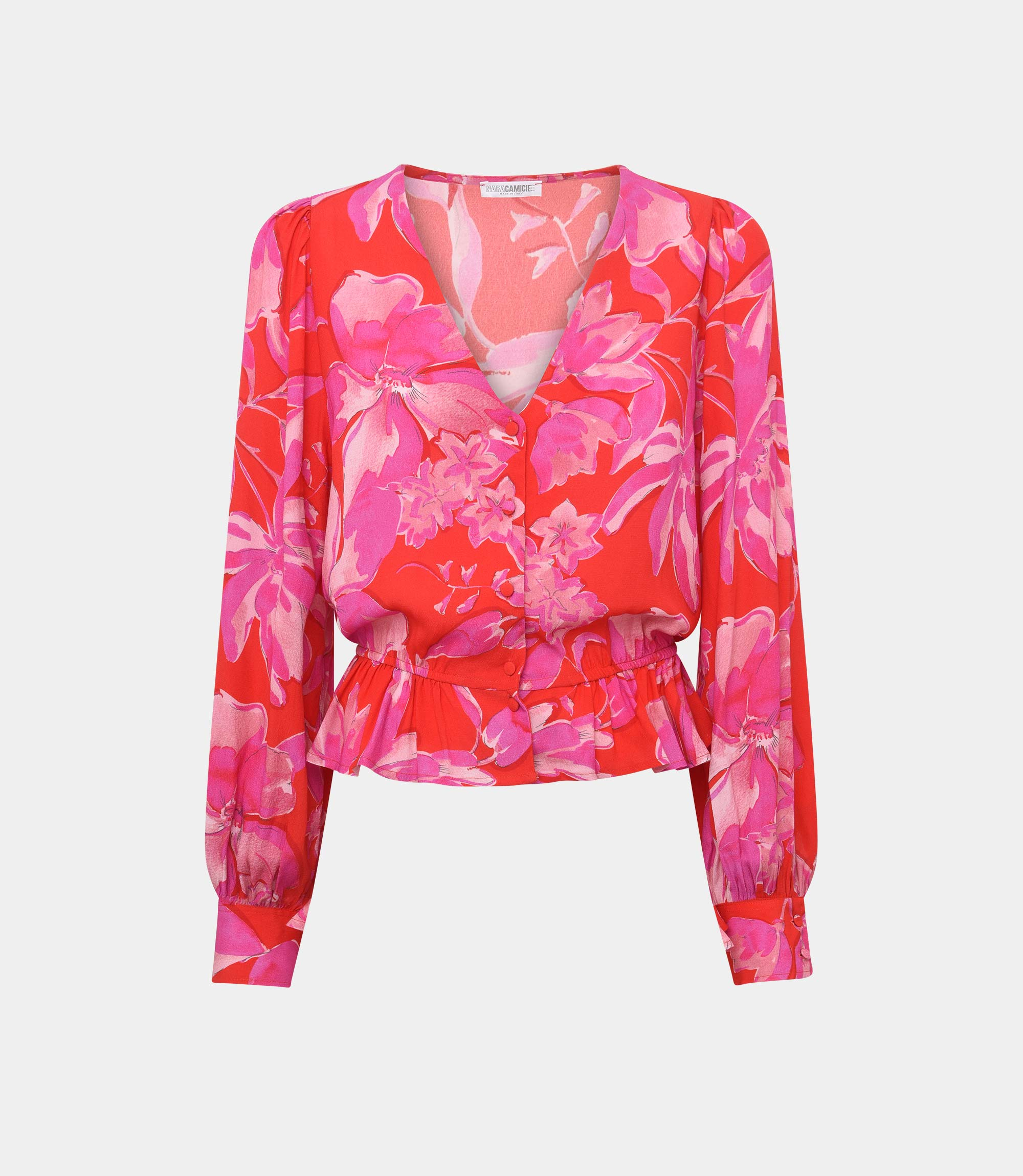 Printed cropped blouse - SHIRT - NaraMilano