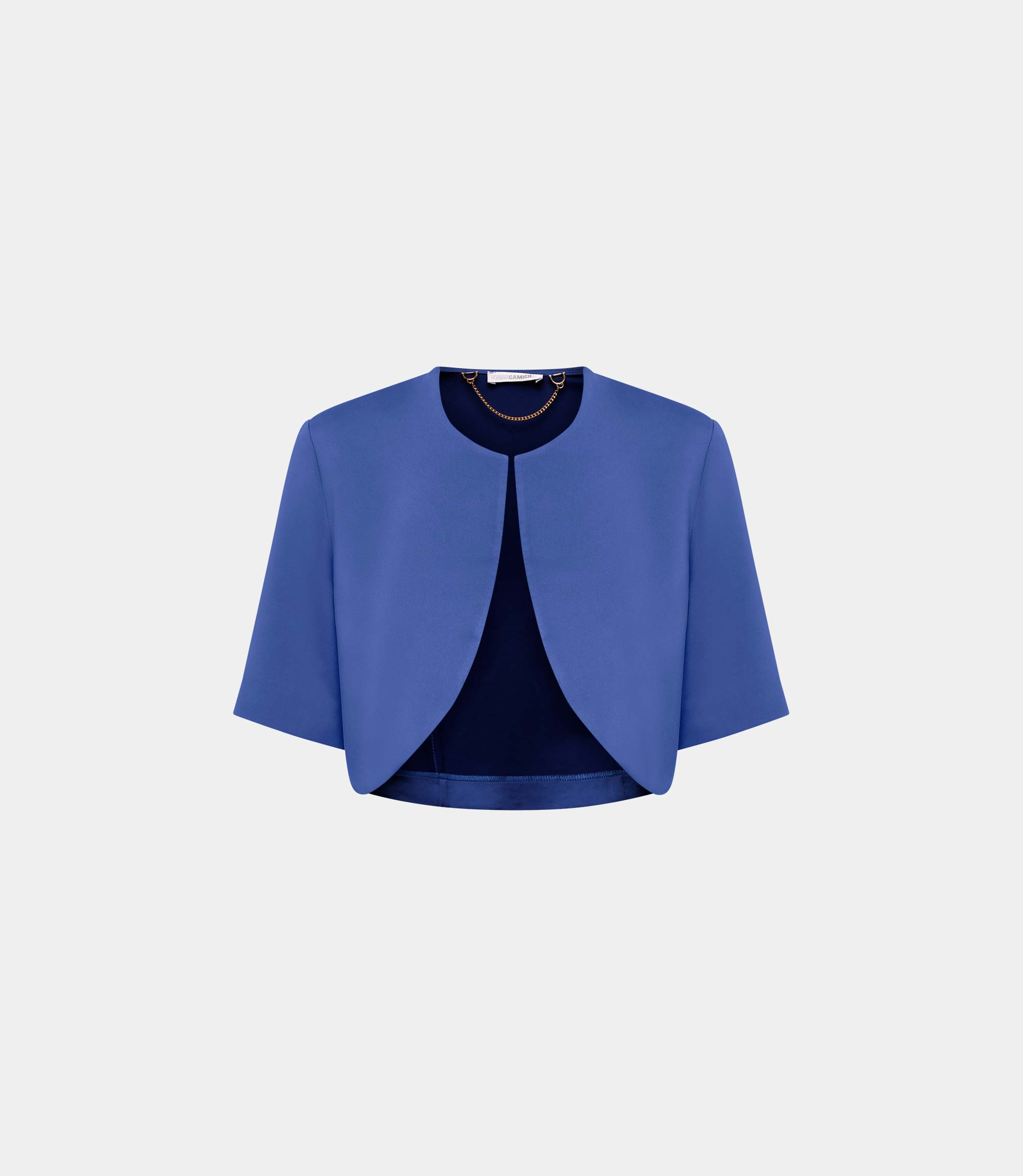 Cropped jacket - BLUE - NaraMilano