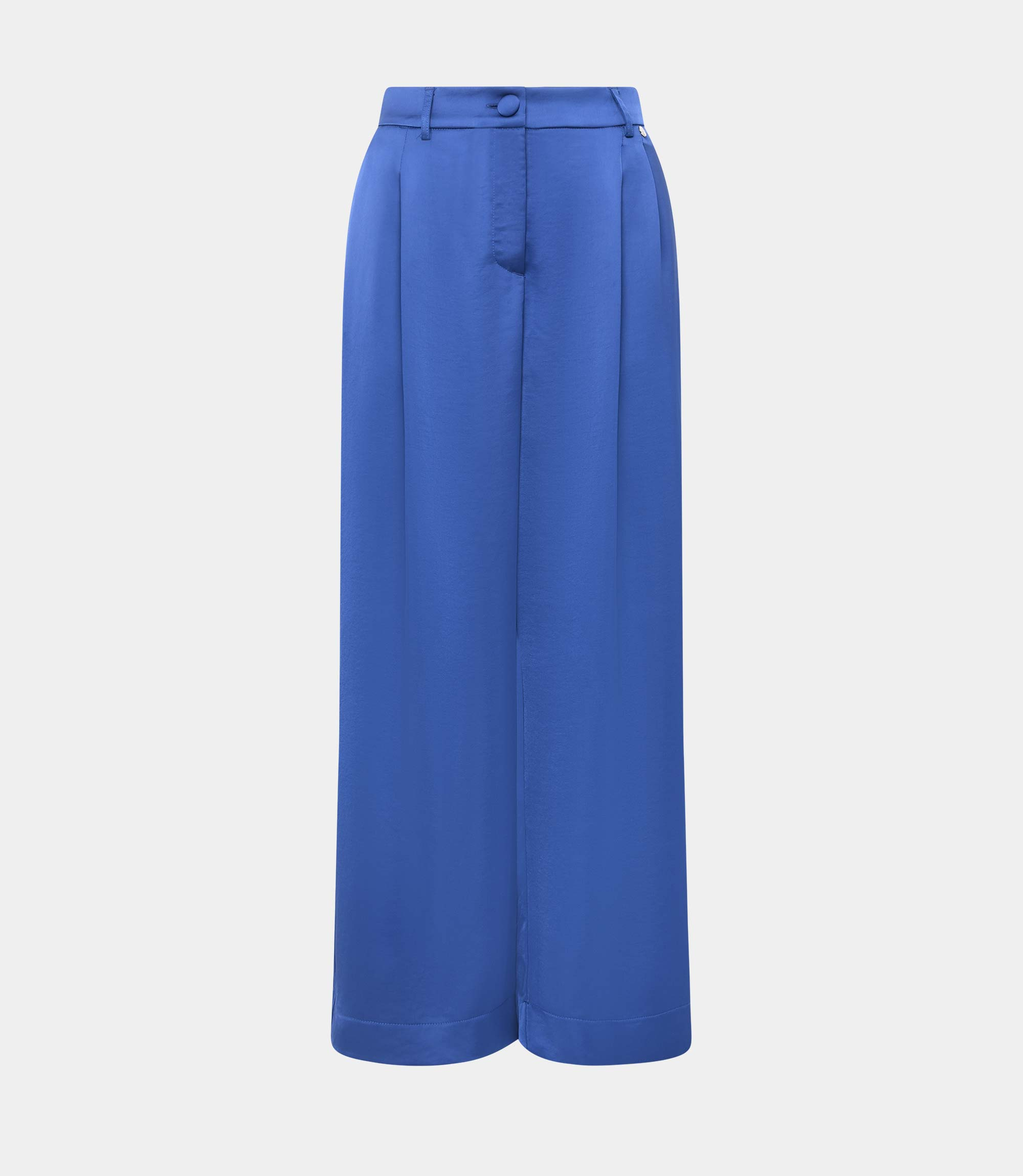 Cropped pants with pleats - BLUE - NaraMilano