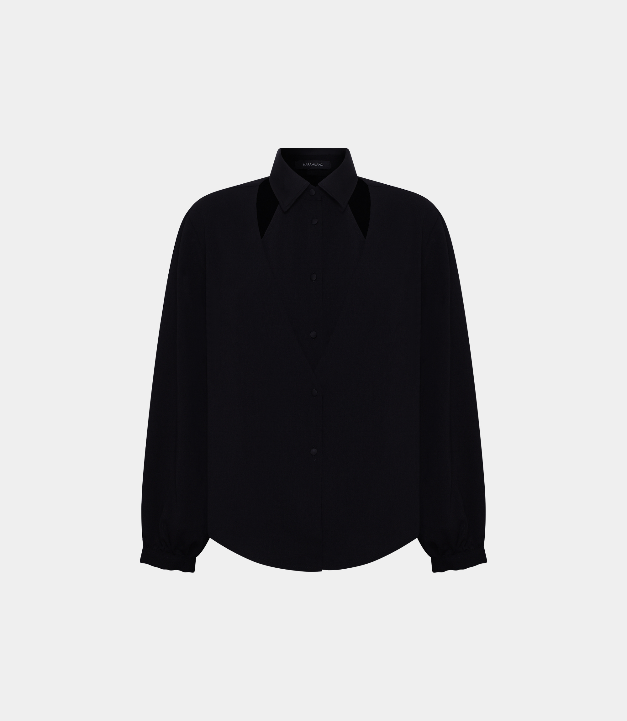 Cardigan shirt - BLACK - NaraMilano