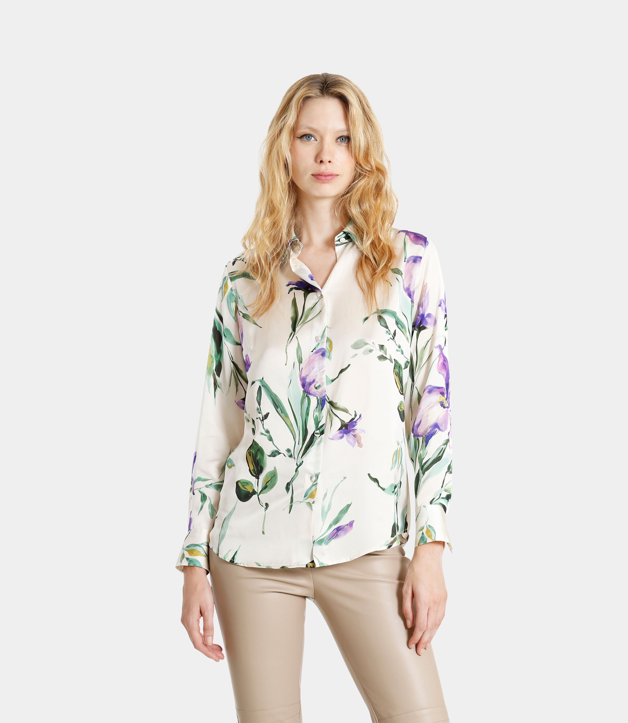 Shirt with floral print - Printed - NaraMilano