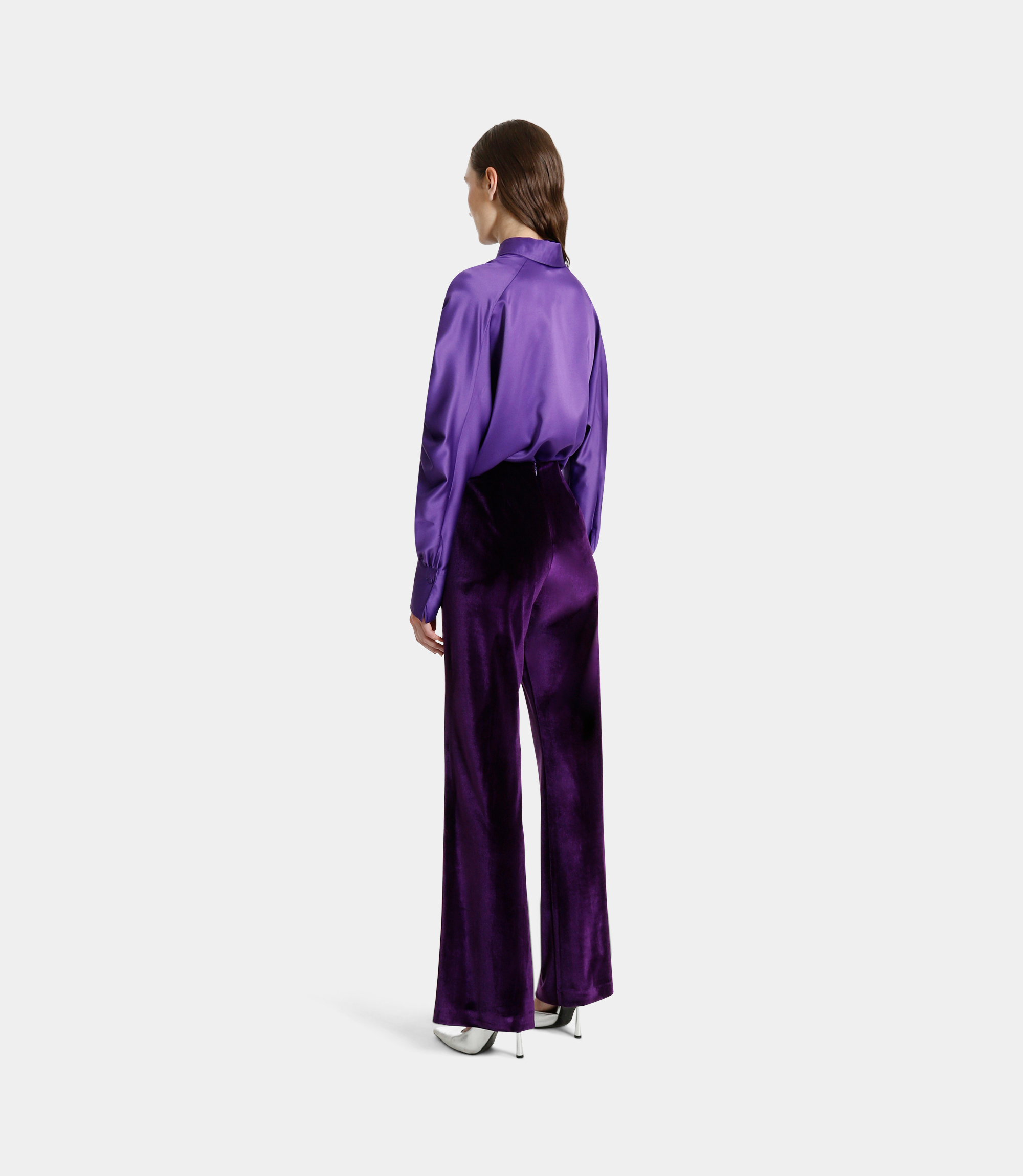 Dinner jacket trousers - Violet - NaraMilano