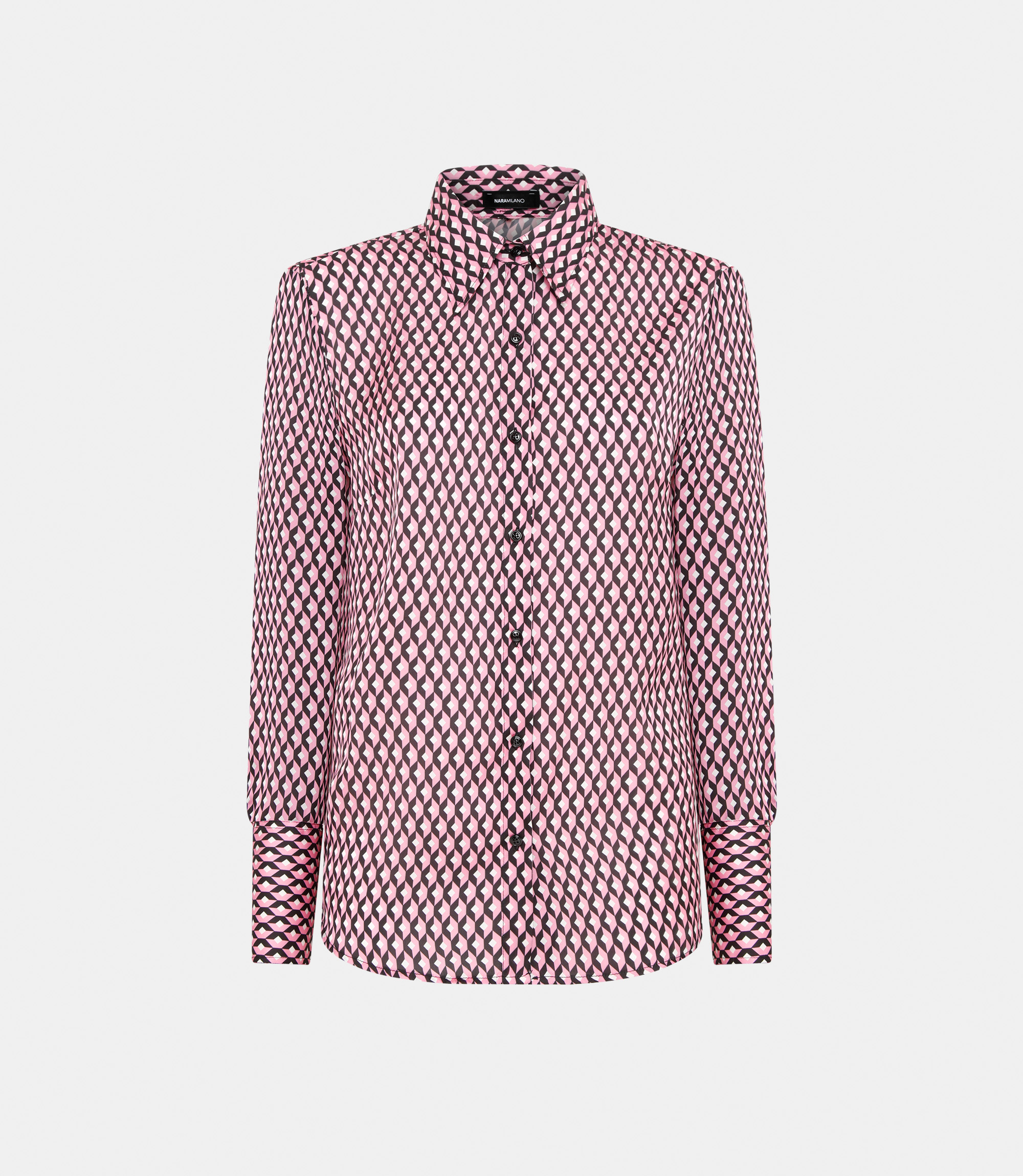 Shirt with geometric pattern - Printed - NaraMilano