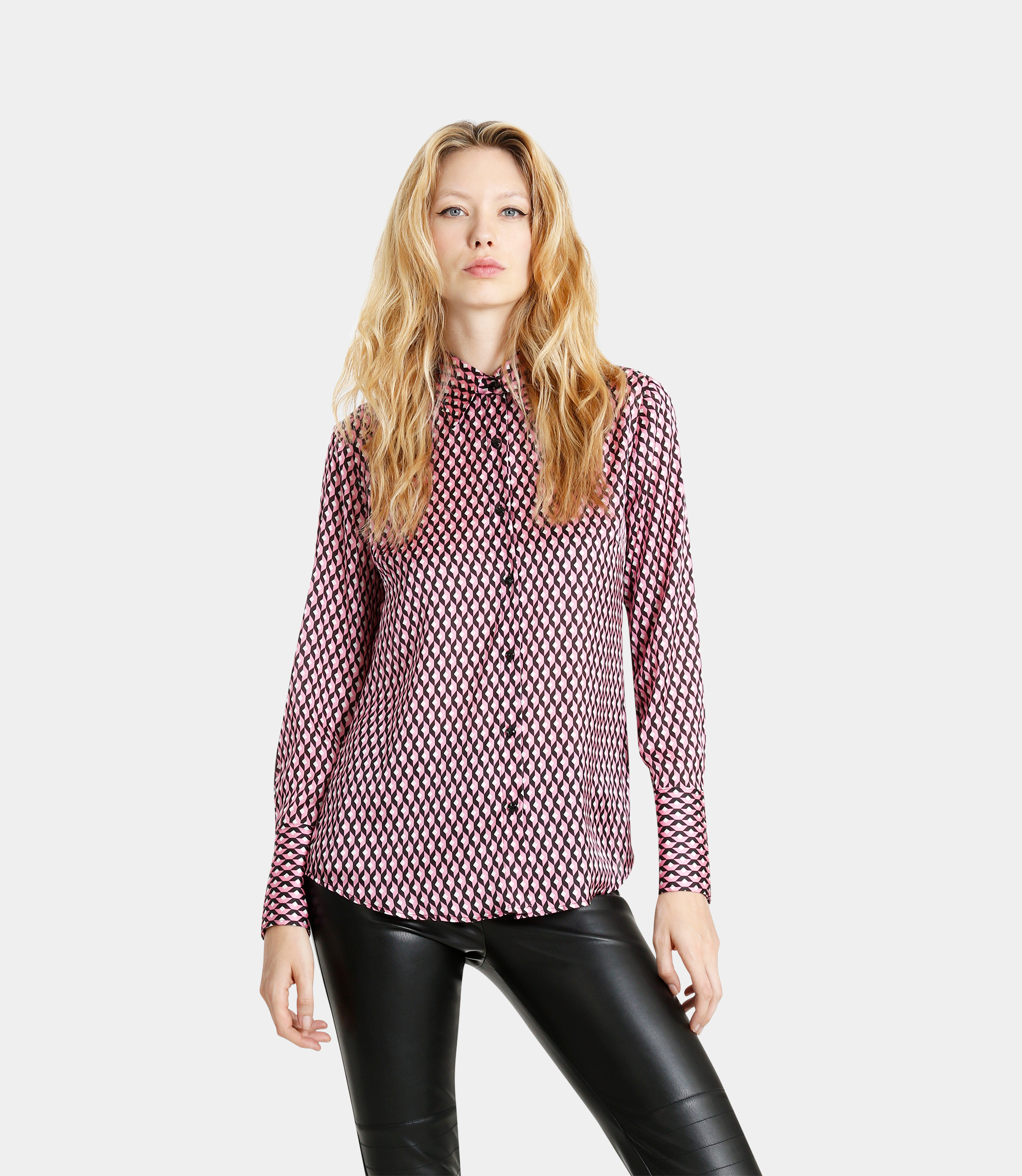 Shirt with geometric pattern - Printed - NaraMilano