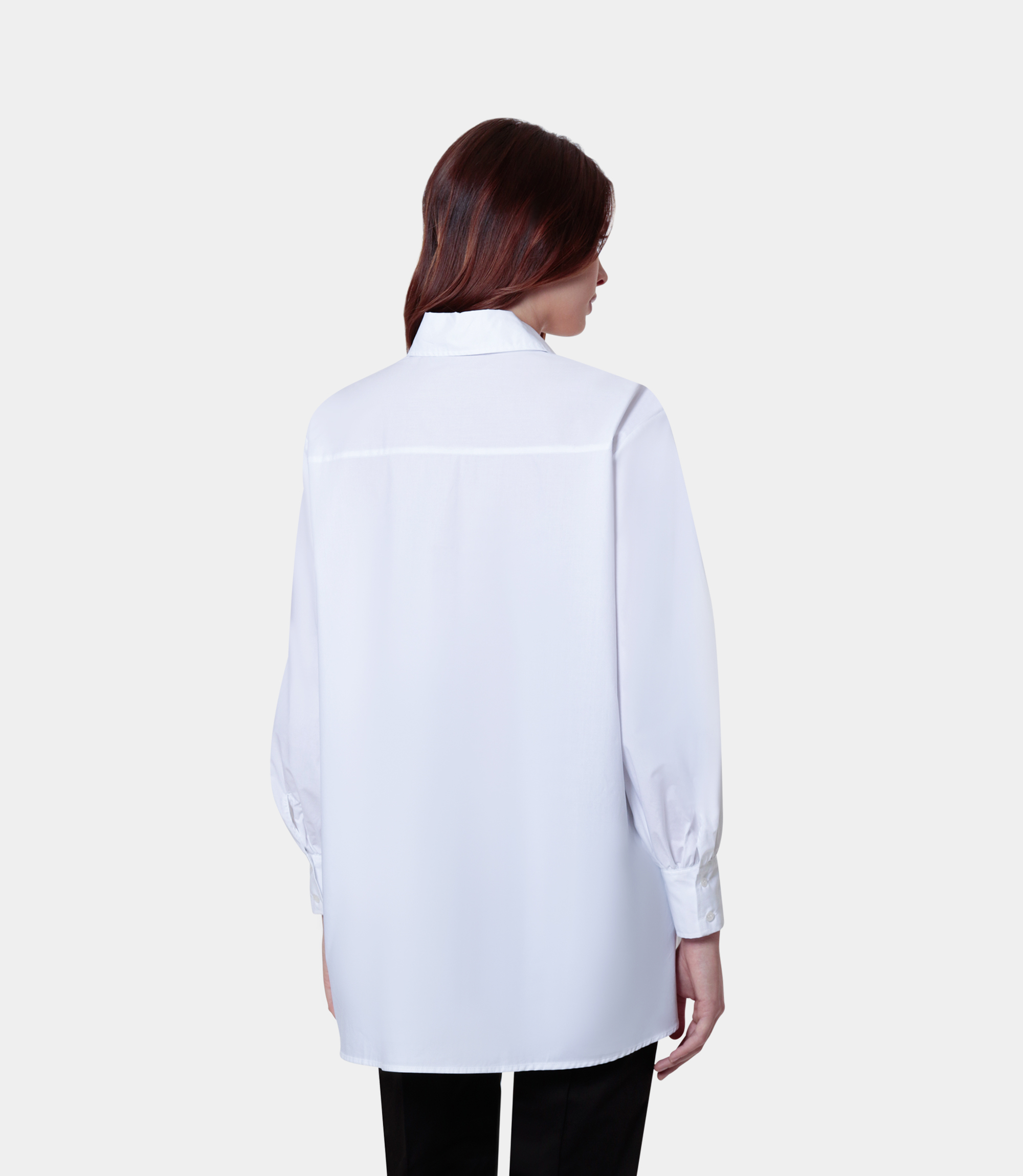 Shirt With Jewel - WHITE - NaraMilano