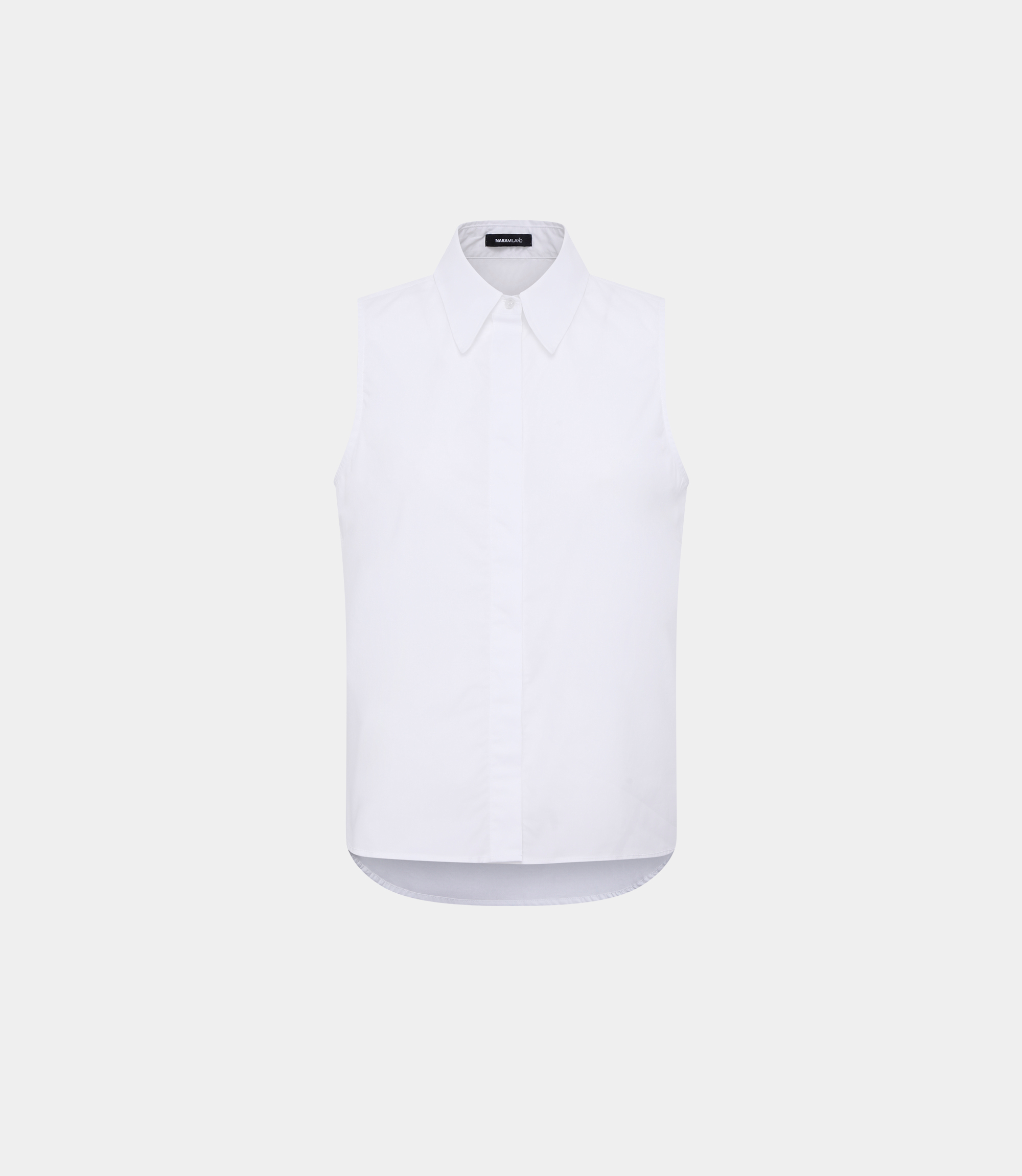 Sleeveless Shirt - WHITE - NaraMilano