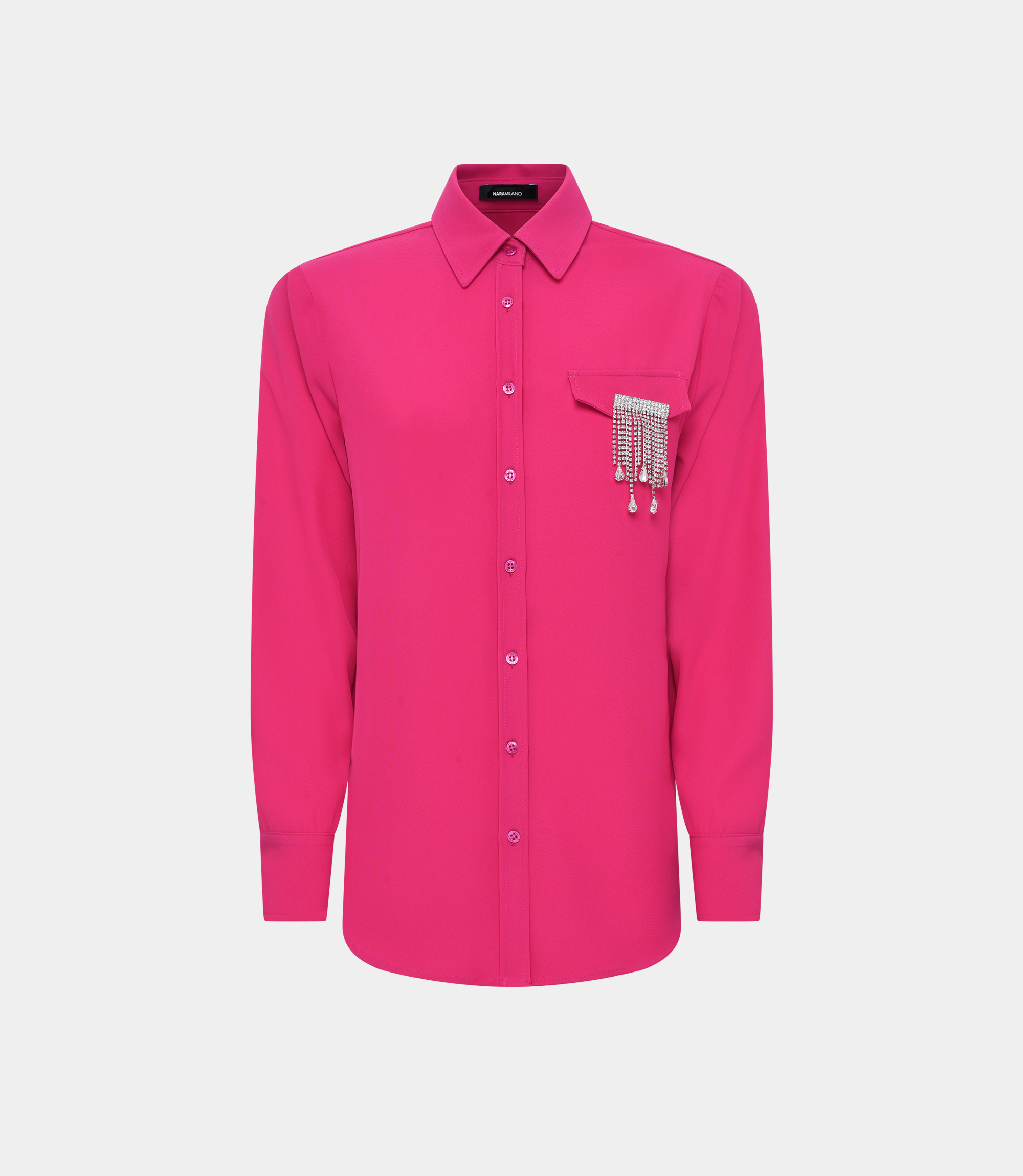 Brooch blouse - PINK - NaraMilano