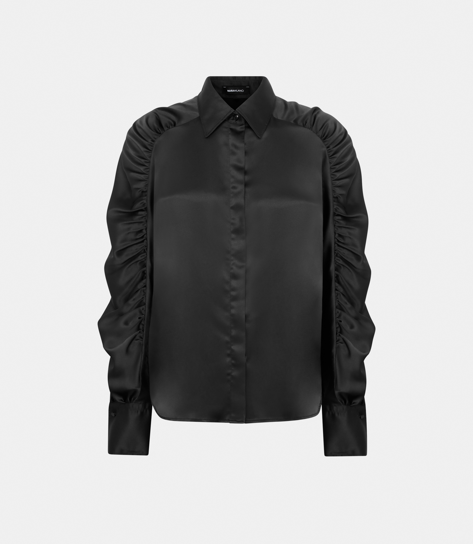 Oversize shirt with ruffled sleeve - SHIRTS - NaraMilano