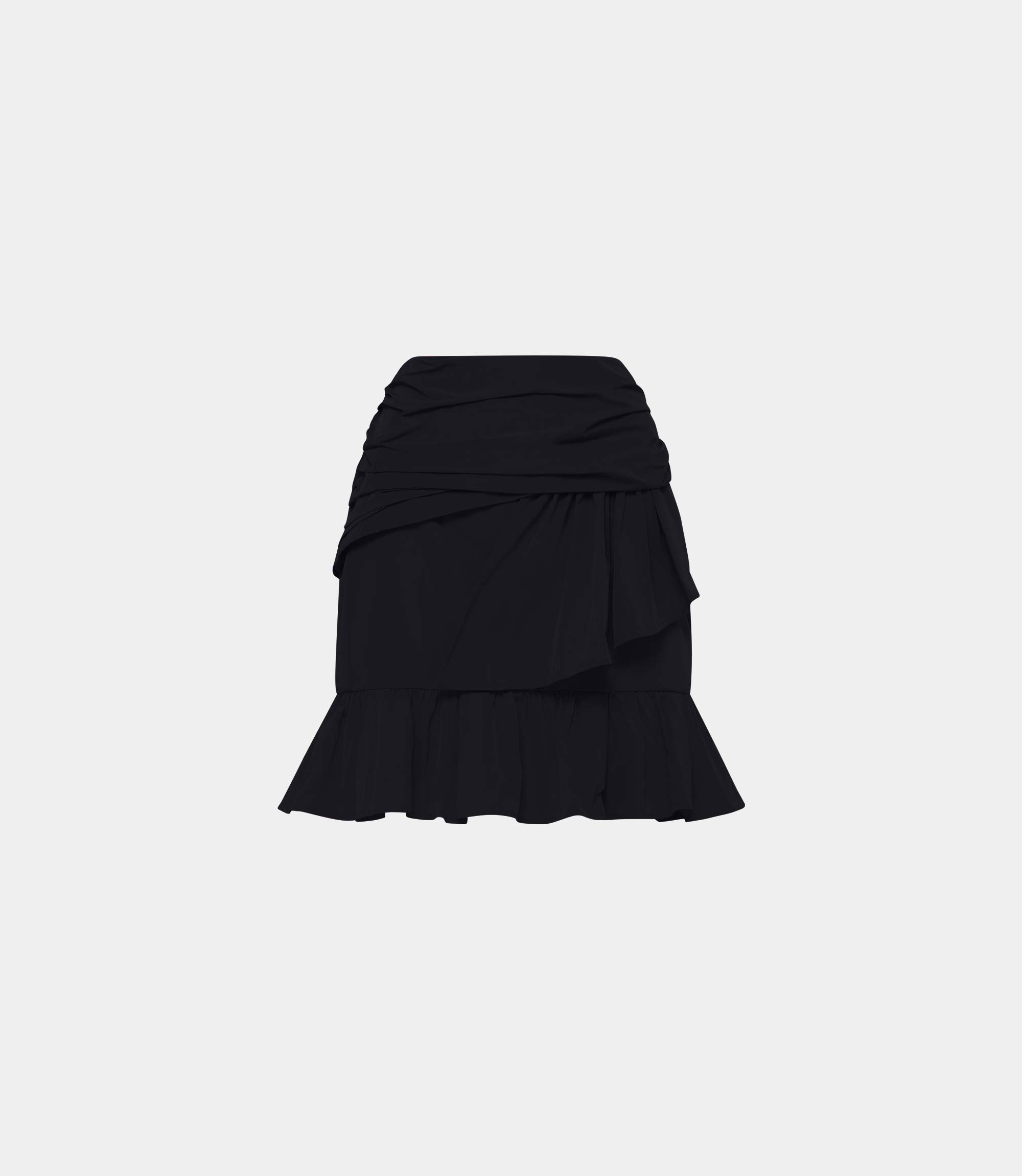 Pleated mini skirt - BLACK - NaraMilano