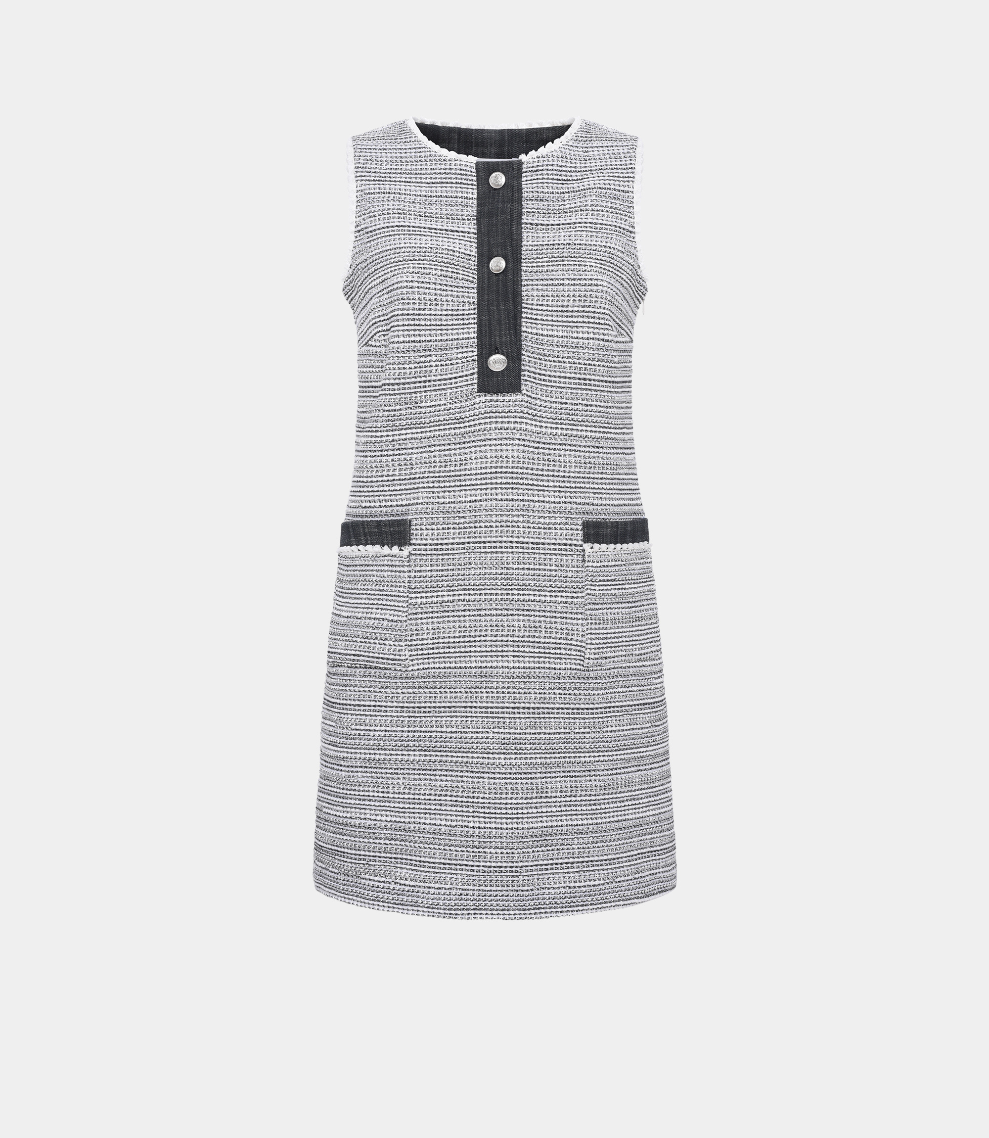 Sleeveless mini dress - WHITE - NaraMilano