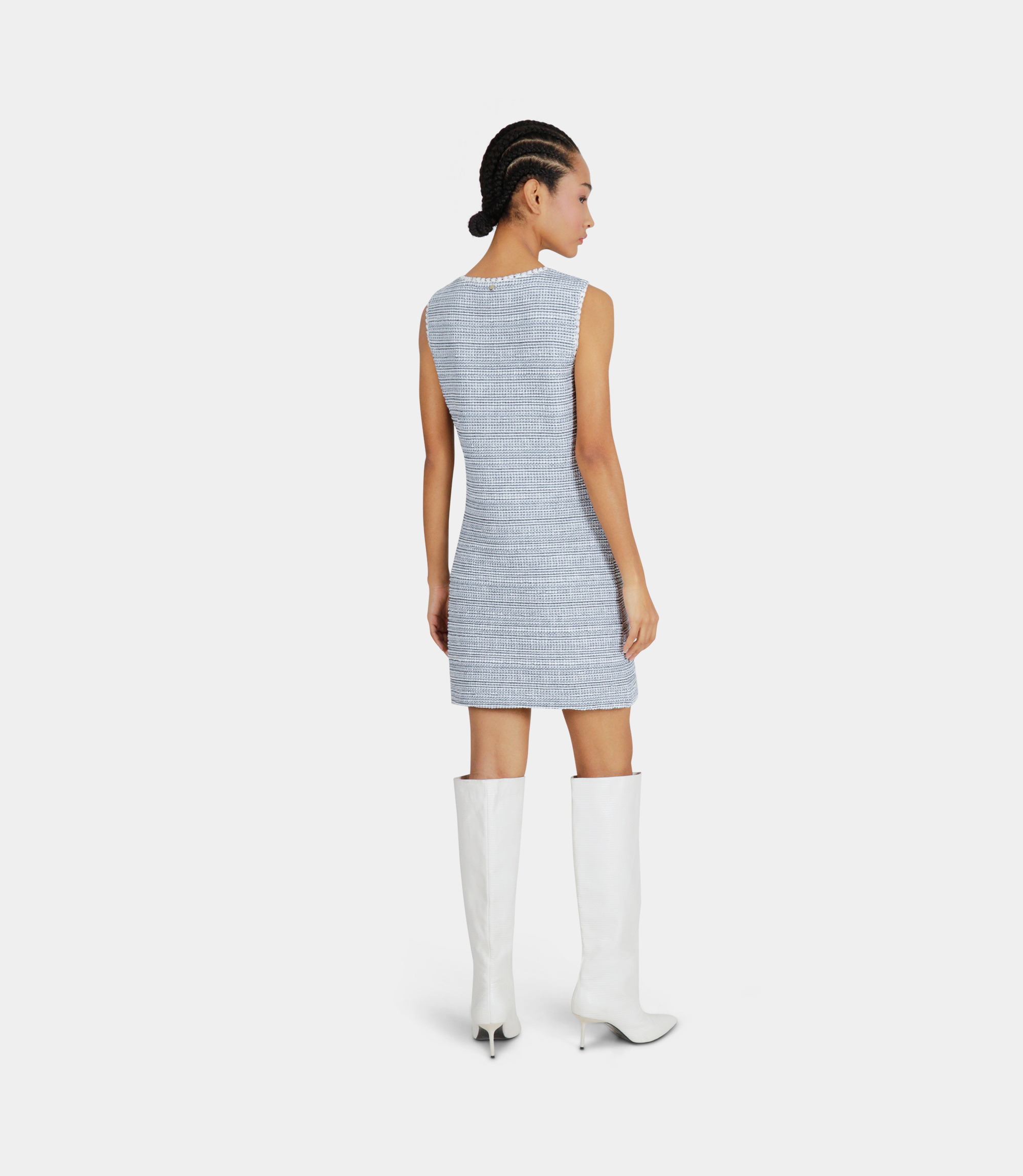 Sleeveless mini dress - WHITE - NaraMilano