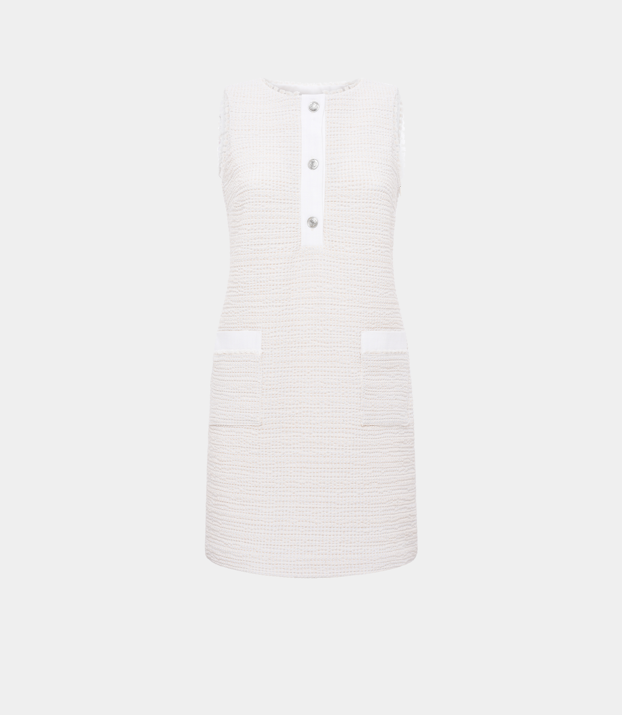 Sleeveless mini dress - WHITE - NaraMilano