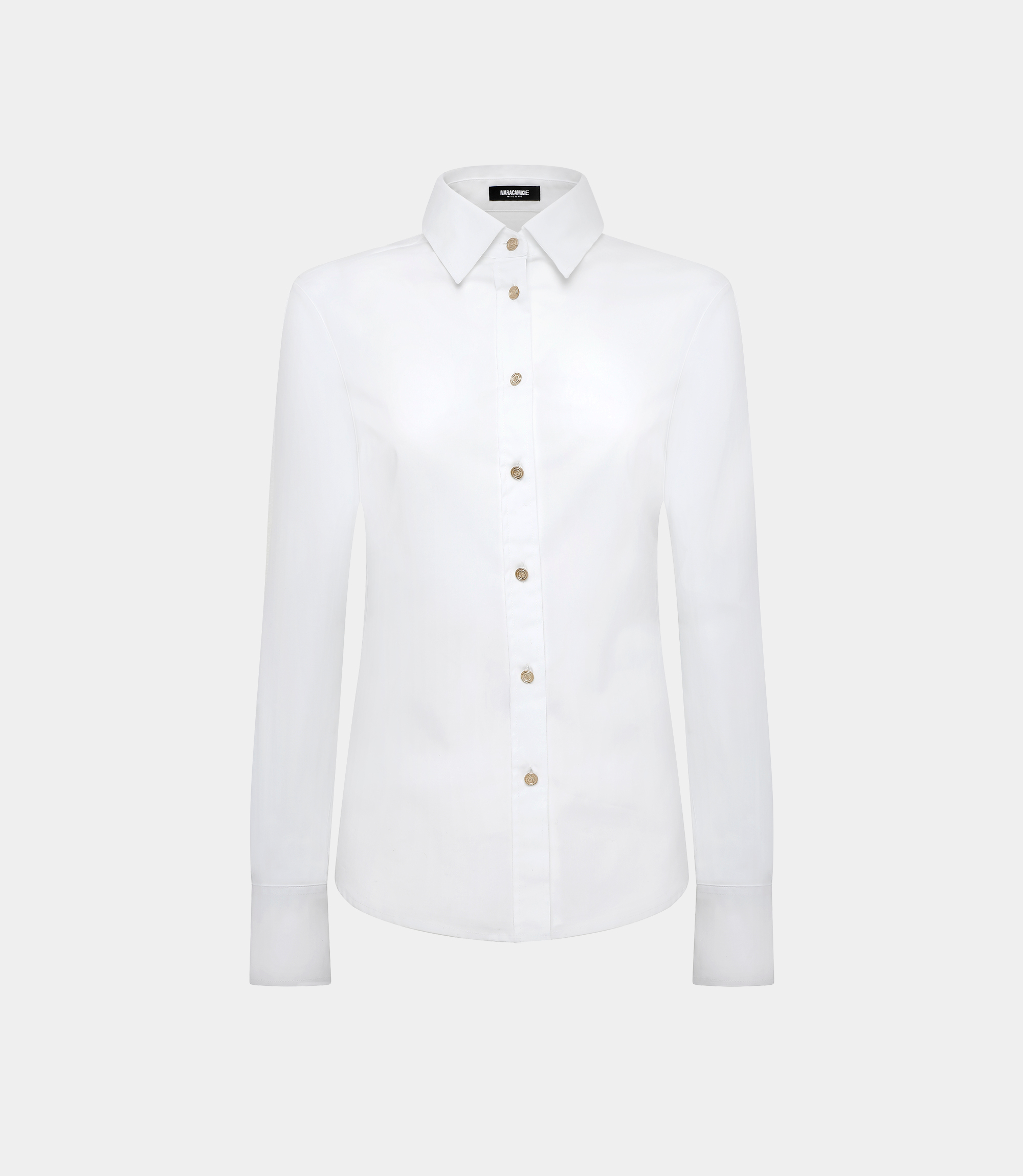 Feminine shirt with distinctive cuff - WHITE - NaraMilano