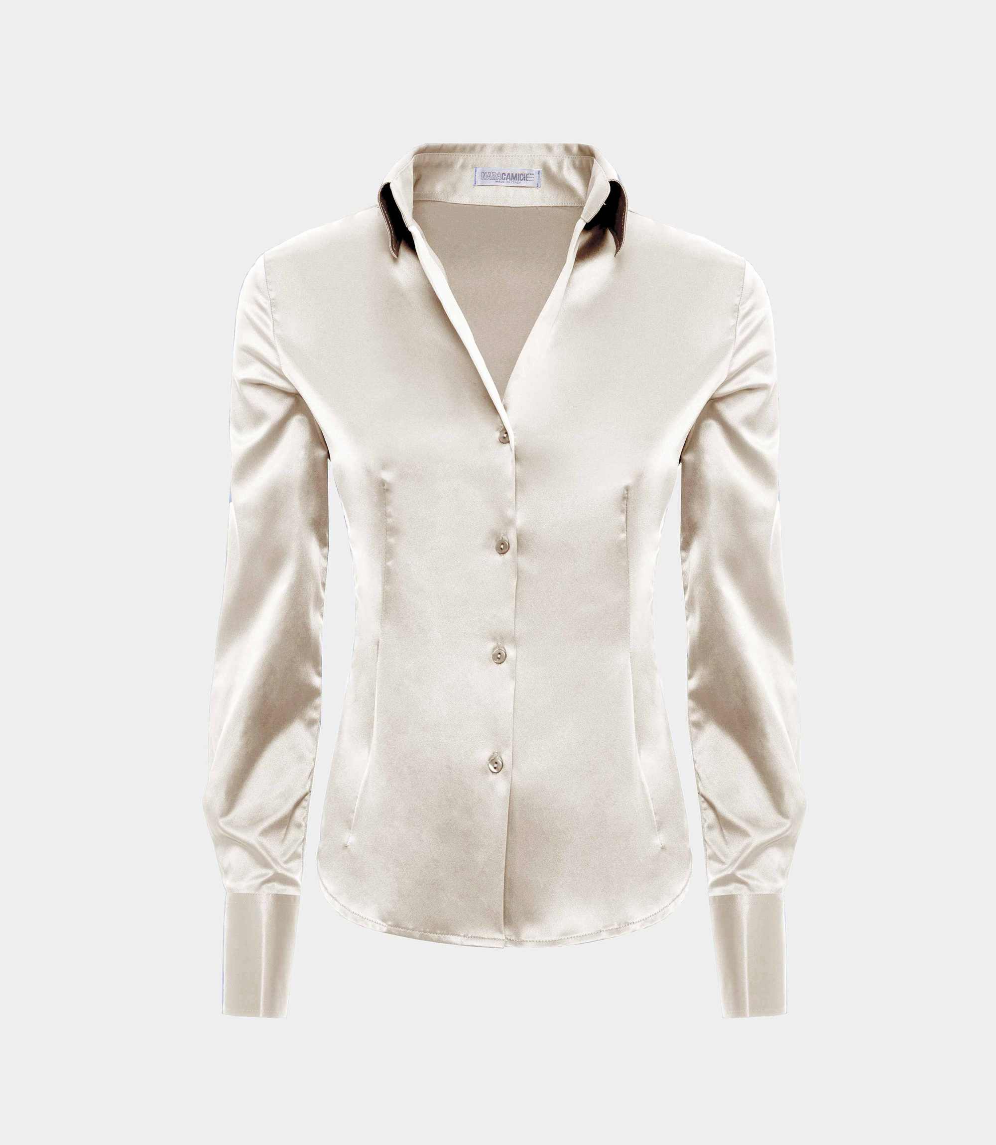 Satin shirt - White - Nara Milano