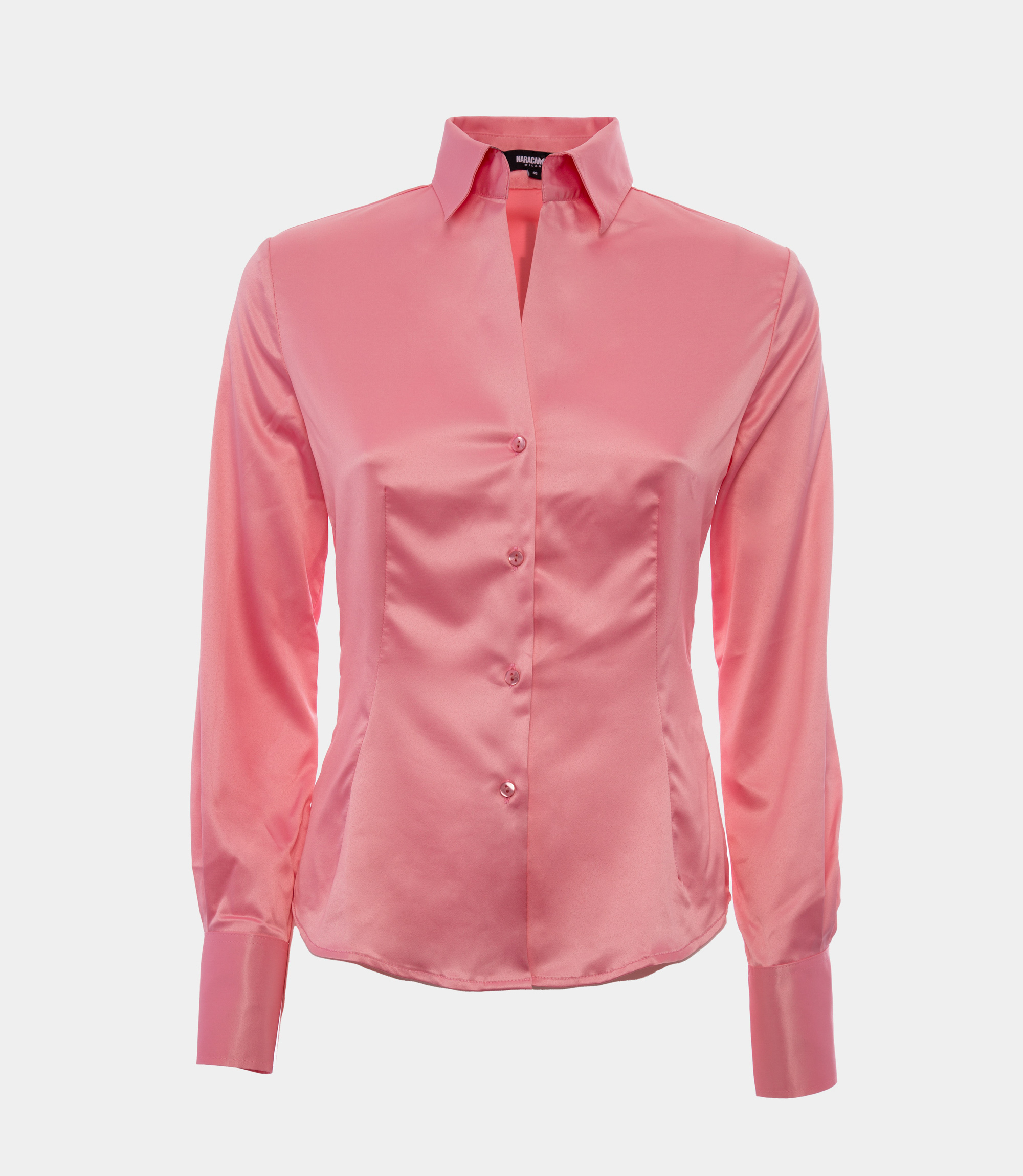 Satin shirt - Pink - Nara Milano